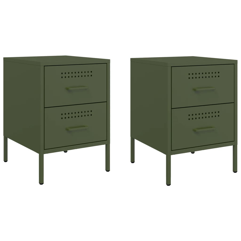 Lot De 2 Tables De Chevet Avec Deux Tiroirs 36 X 39 X 50,5 Dec035767