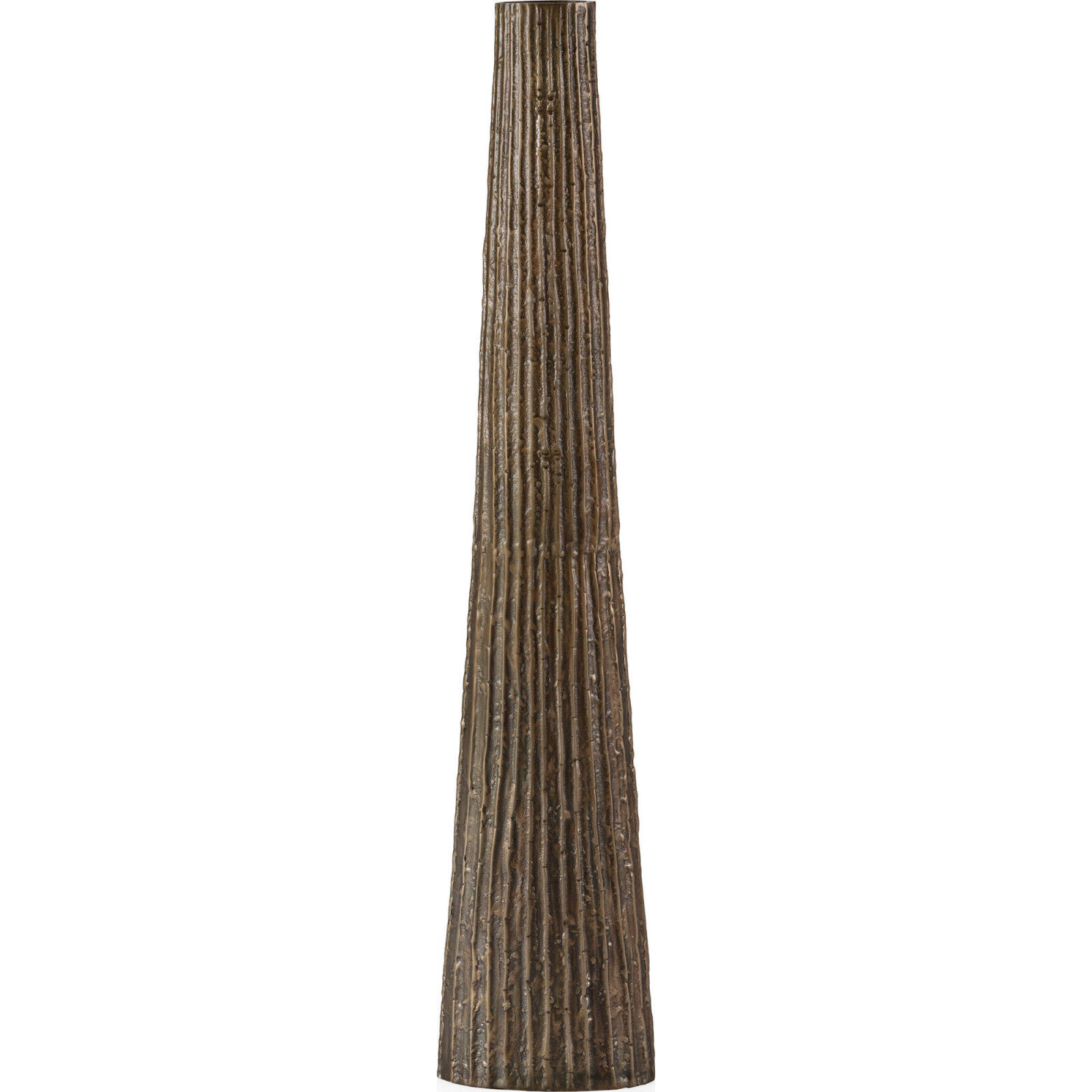 Vase Élégant Doré Antique De Style Épuré - Doré Vieilli Aux Accents Sophistiqués