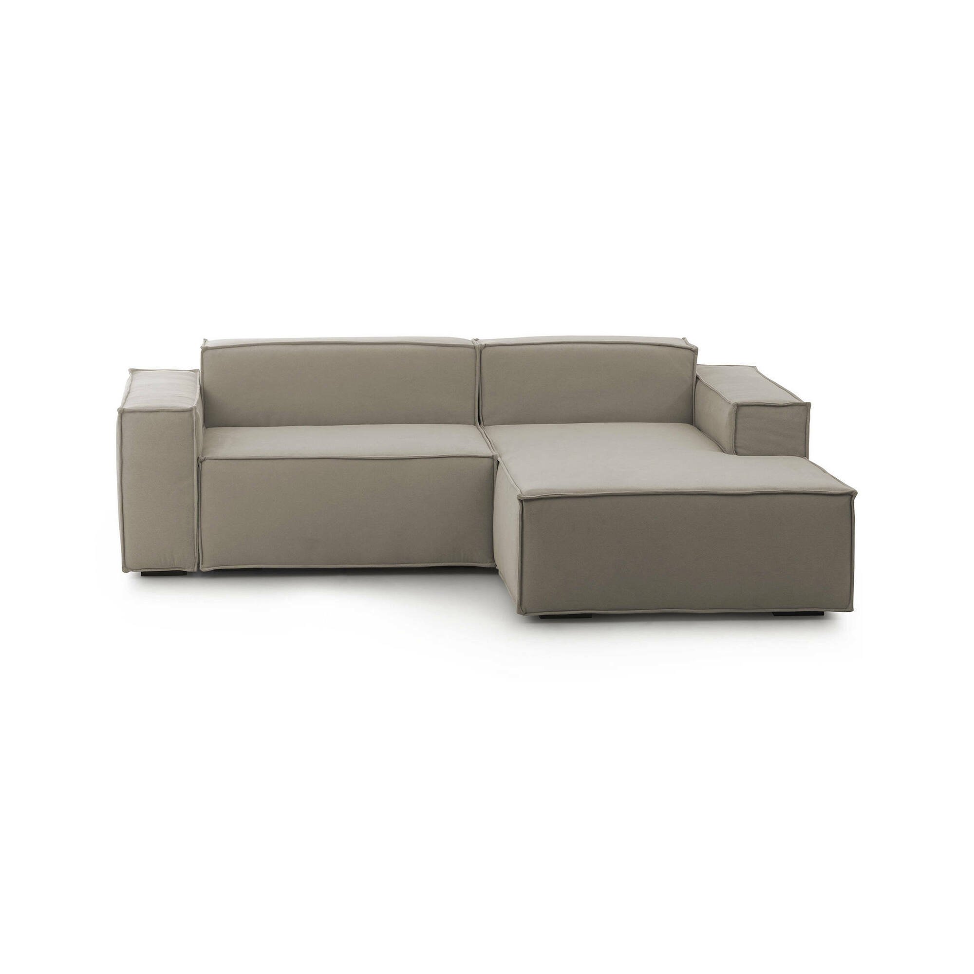 Canapé Fixe,en Tissu,gris Tourterelle,240x170h70 Cm
