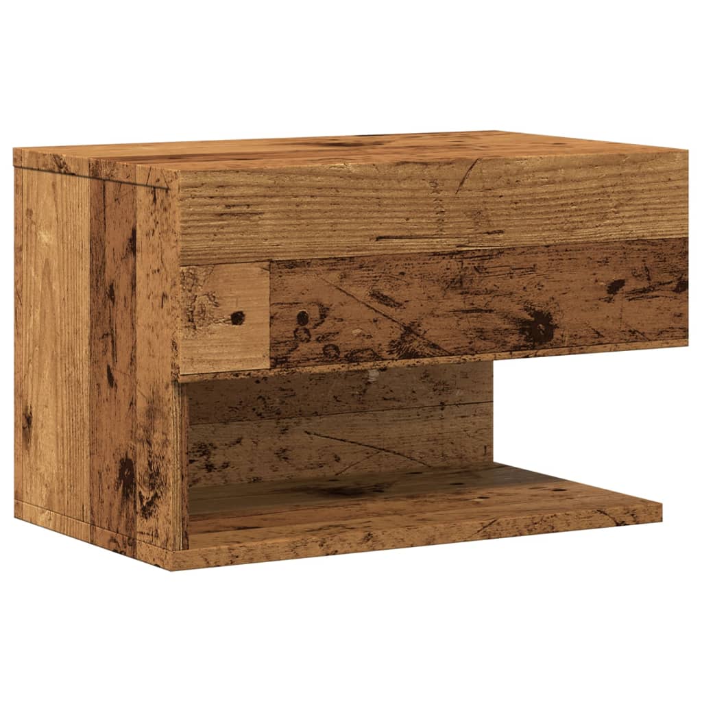 Table De Chevet Murale Avec Tiroir Et Étagère 46 X 29,5 X 30 Cm Dec034337