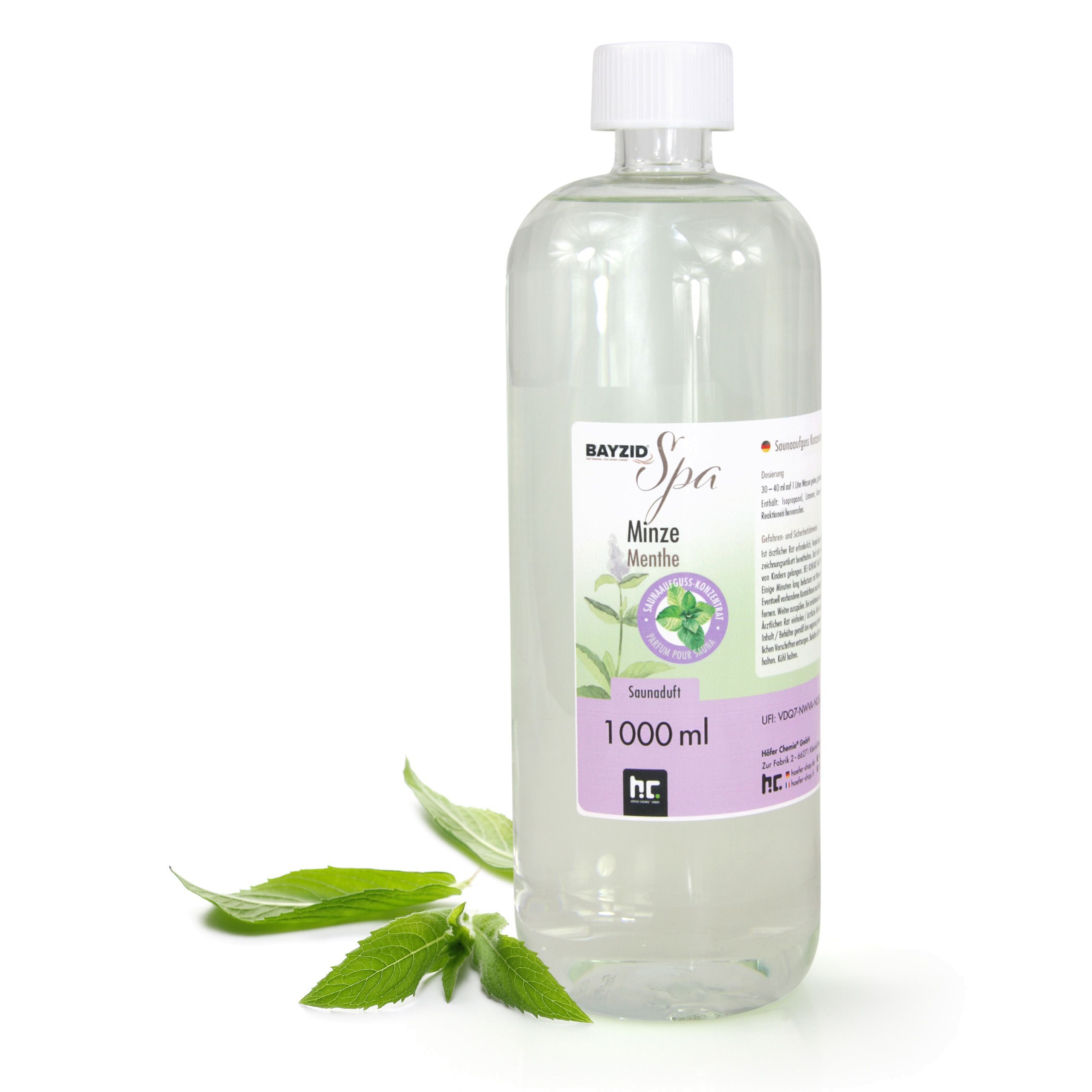 Parfum De Sauna Bayzid® Spa - Menthe En Bouteille De 1 Lx1