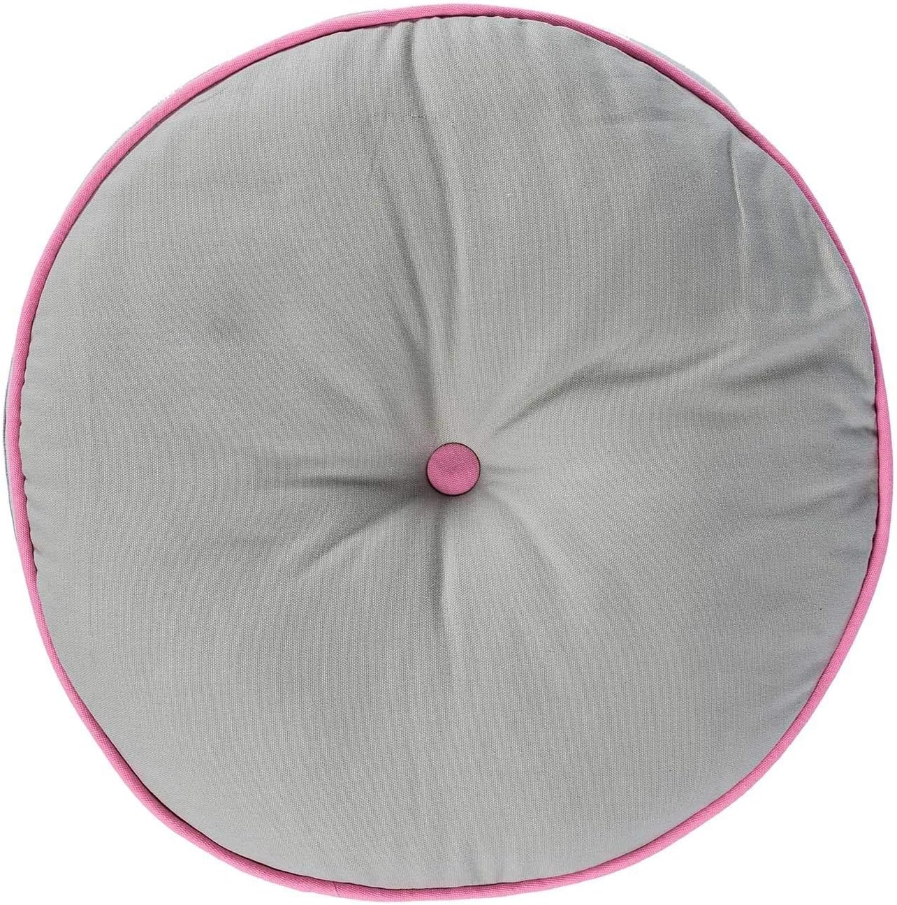 Coussin De Sol Rond Gris Et Rose Ø 43cm - Homescapes