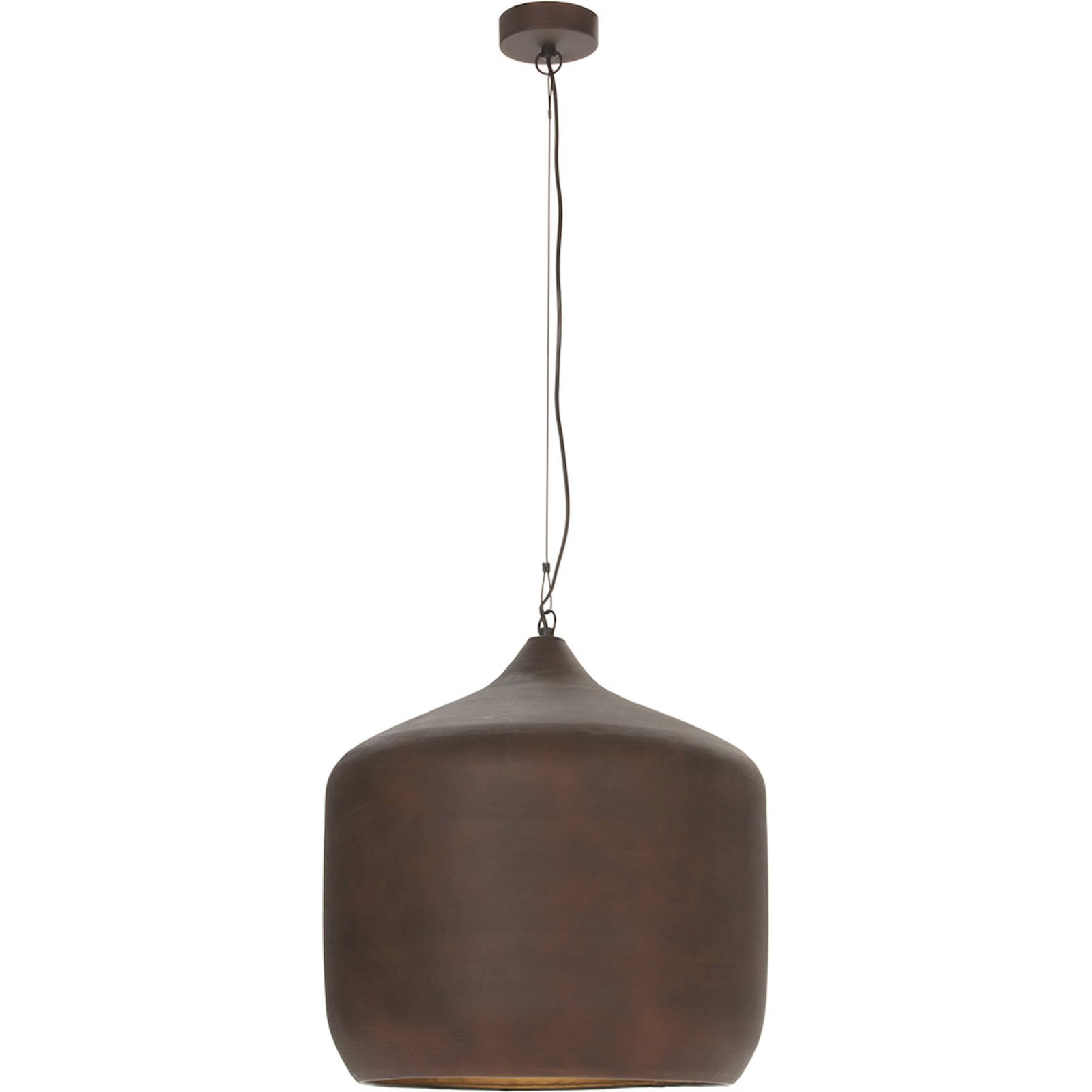 Suspension D'Architecte Métal Effet Oxyde Vieilli Élégance Brute - Oxyde Vieilli Marron Foncé