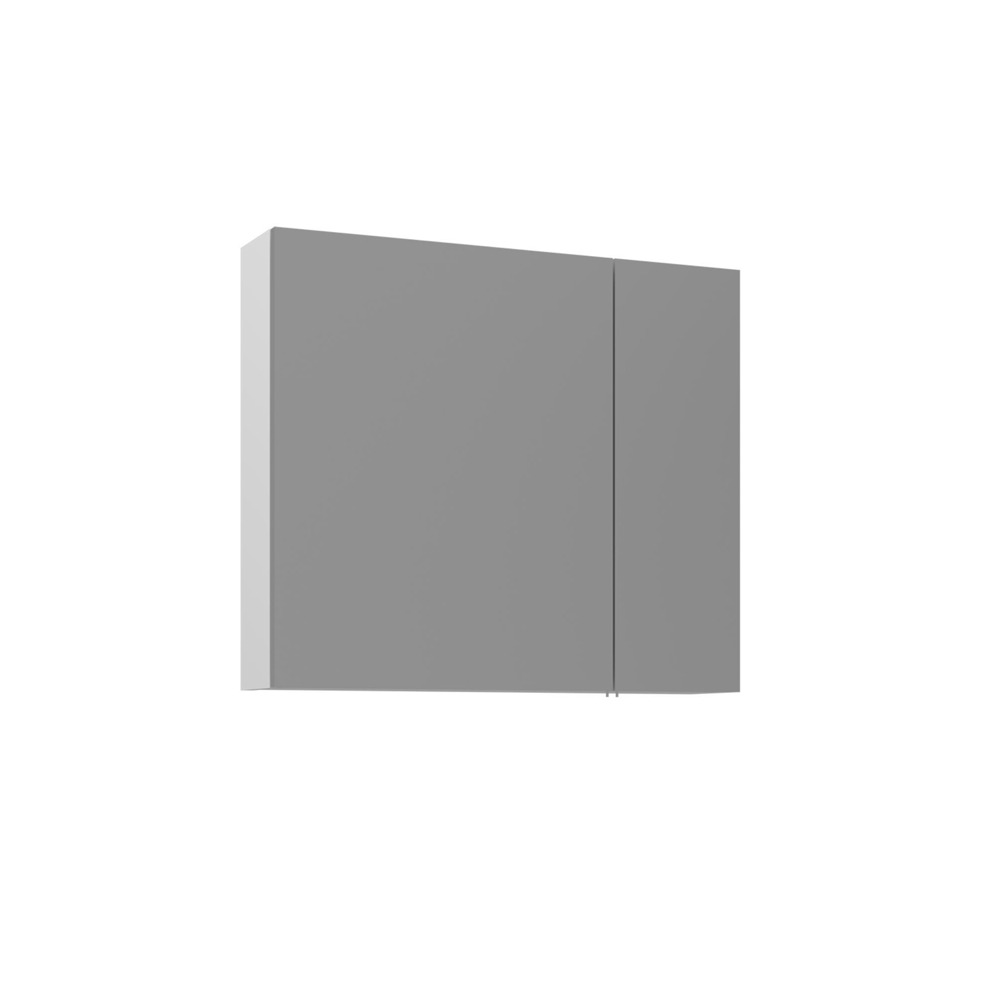 Meuble Salle De Bain Avec Miroir "bari 80" - 75 X 16 X 66 Cm - Matte White