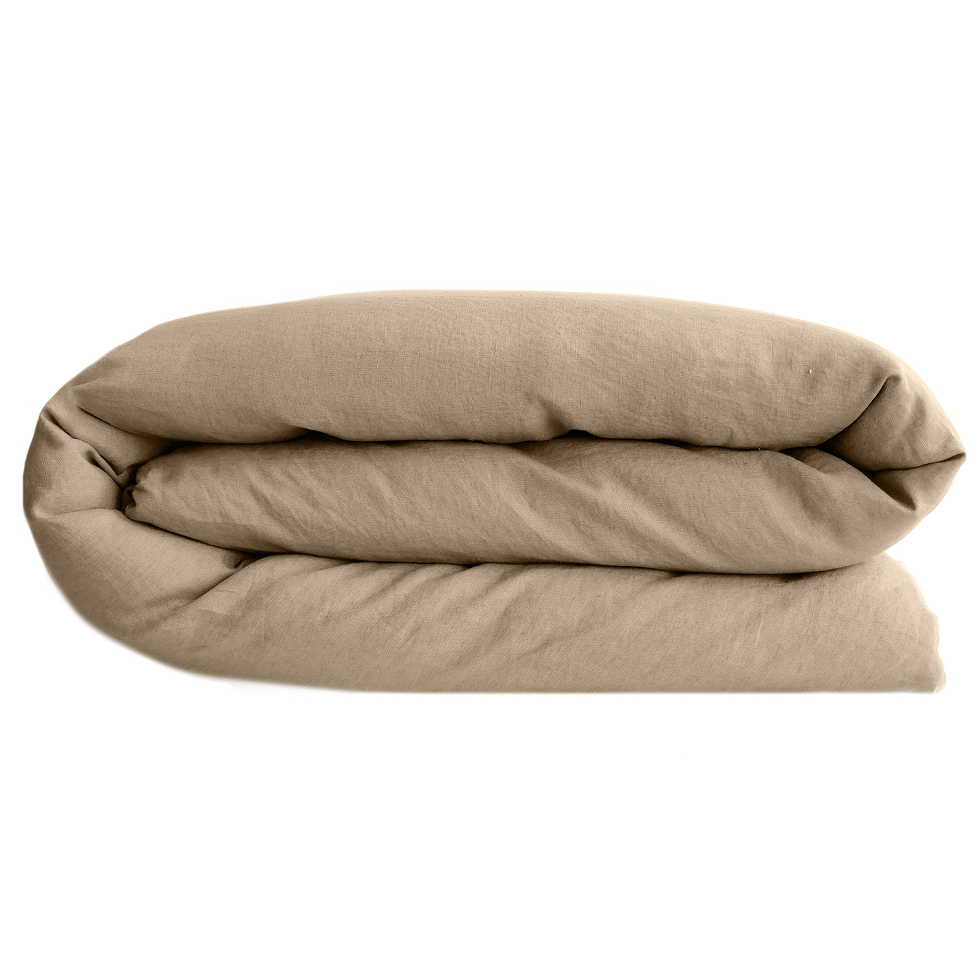 Housse De Couette Lin Et Coton 240x220 Cm Collection Opera Marron Camel