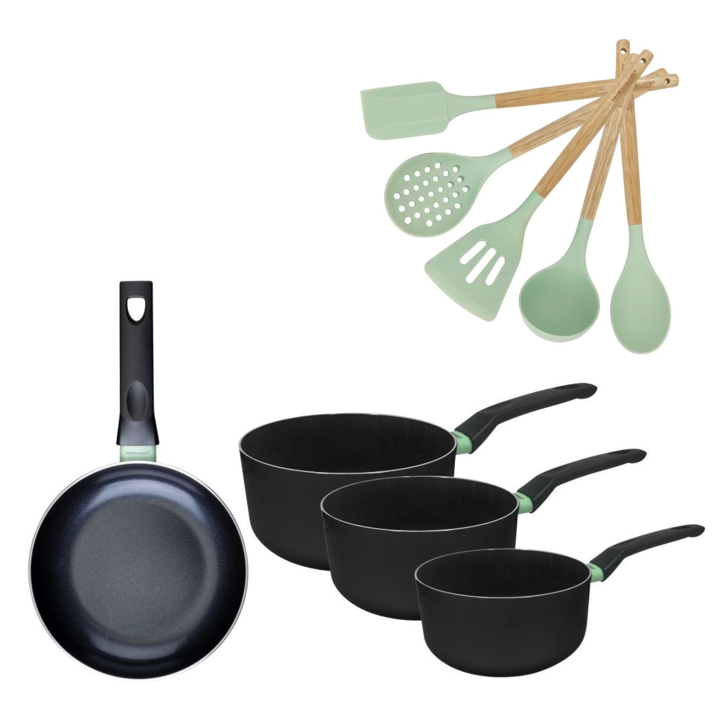 Batterie 1 Poêle 24cm + 3 Casseroles 16/18/20cm Brandao Océan