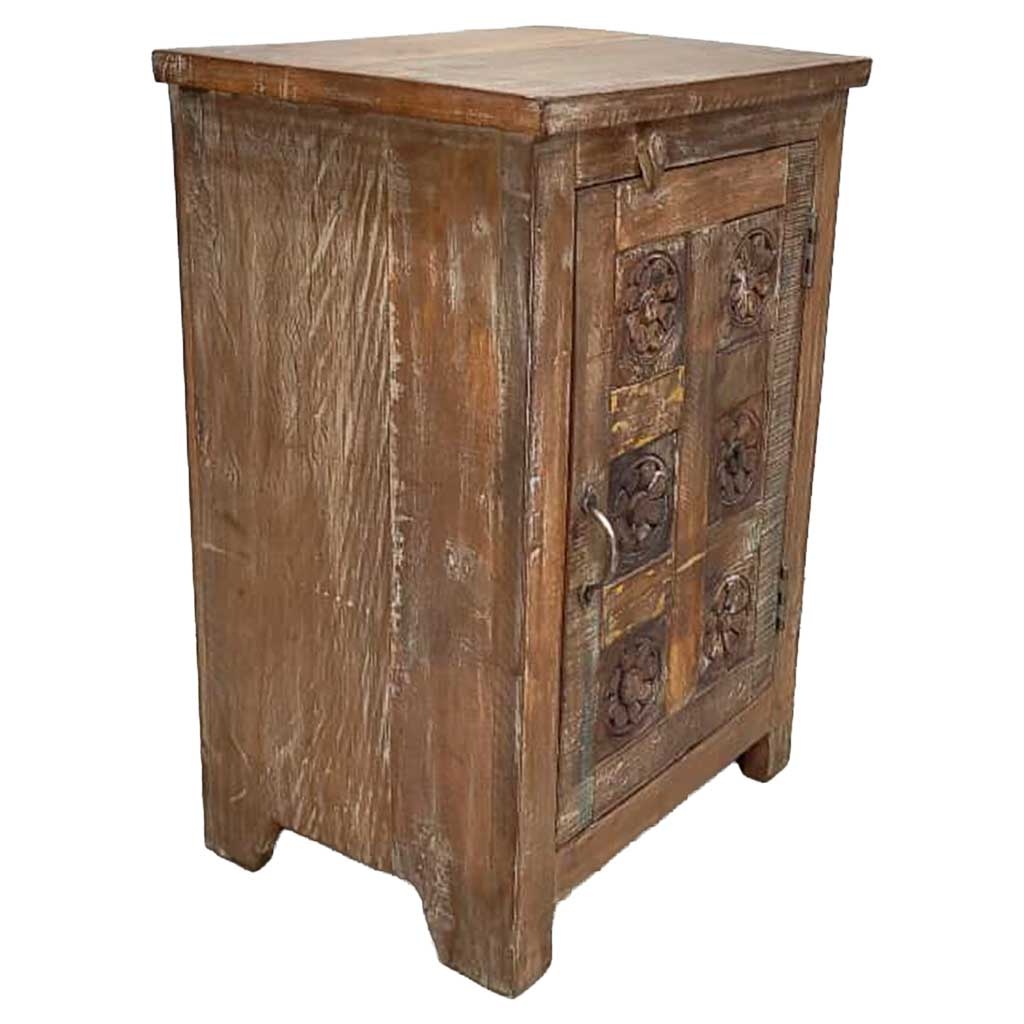 Table De Chevet En Bois Fabriquée À La Main50x36x70h Cm