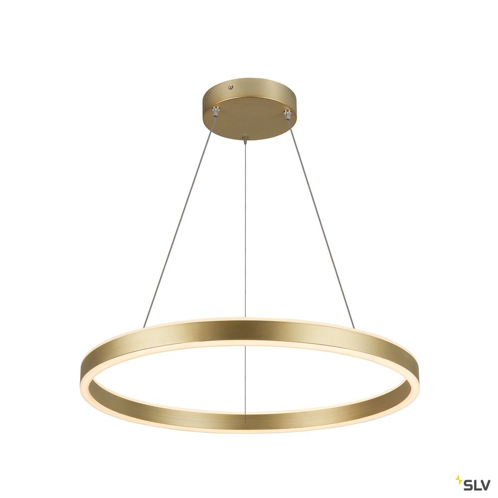 Suspension LED SLV One 60, laiton, Ø 60 cm, éclairage vers le haut/vers le bas,