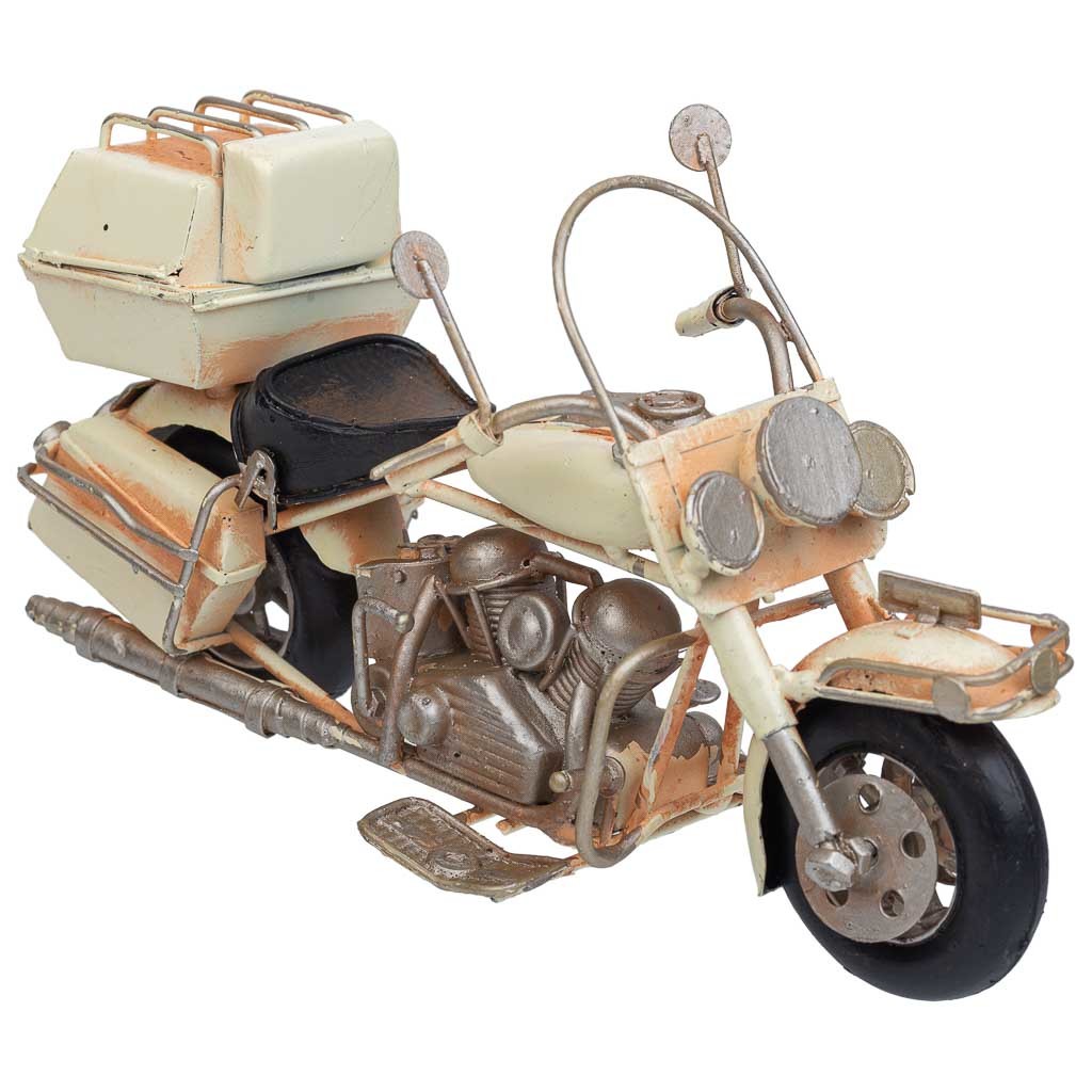 Moto En Métal Marron 19x8.5x11.5h