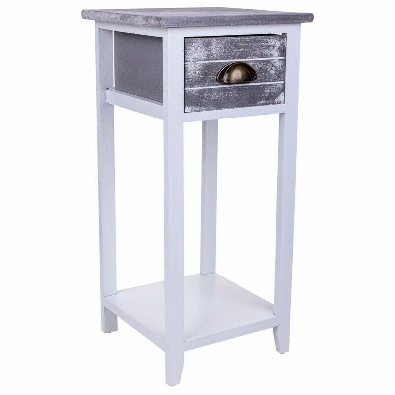Table De Nuit Alexandra House Living Blanc 30 X 63 X 30 Cm