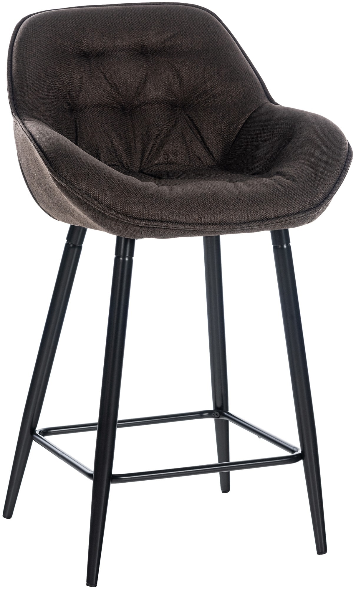 Tabouret De Bar Gibson En Tissu Brun