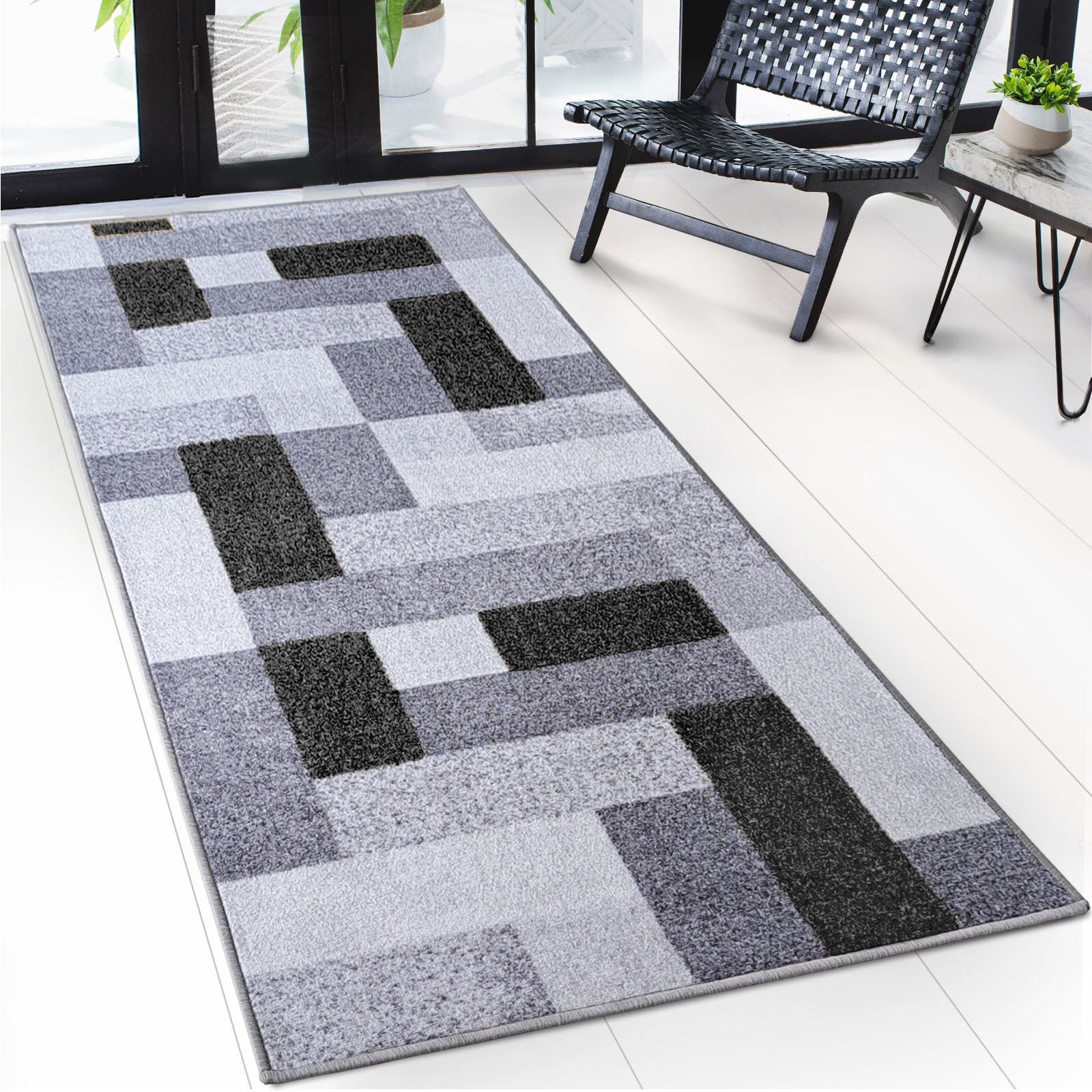 Tapis De Passage Sur Mesure Mannheim Anthracite 80 X 50 Cm