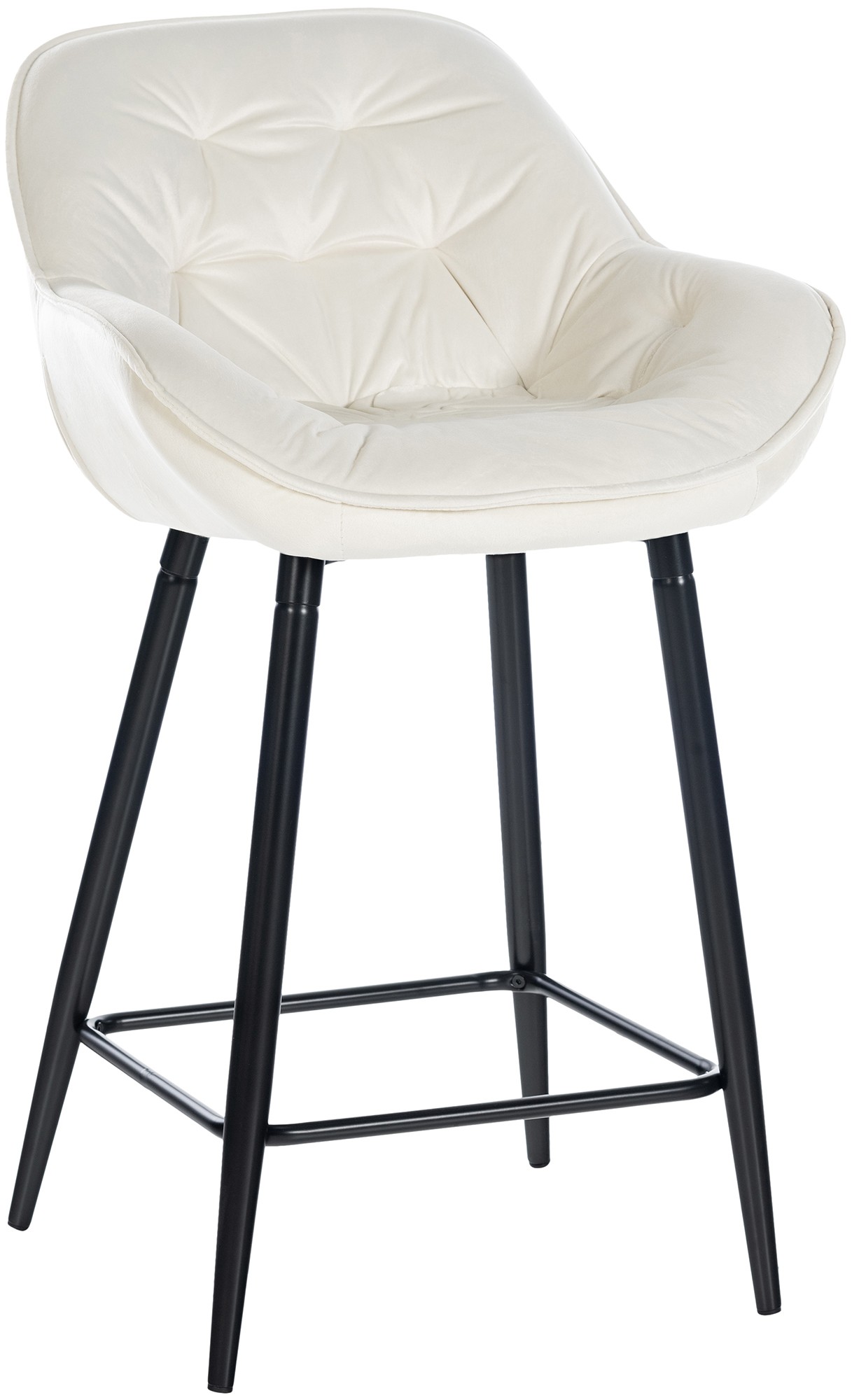 Tabouret De Bar Gibson Velours Crème