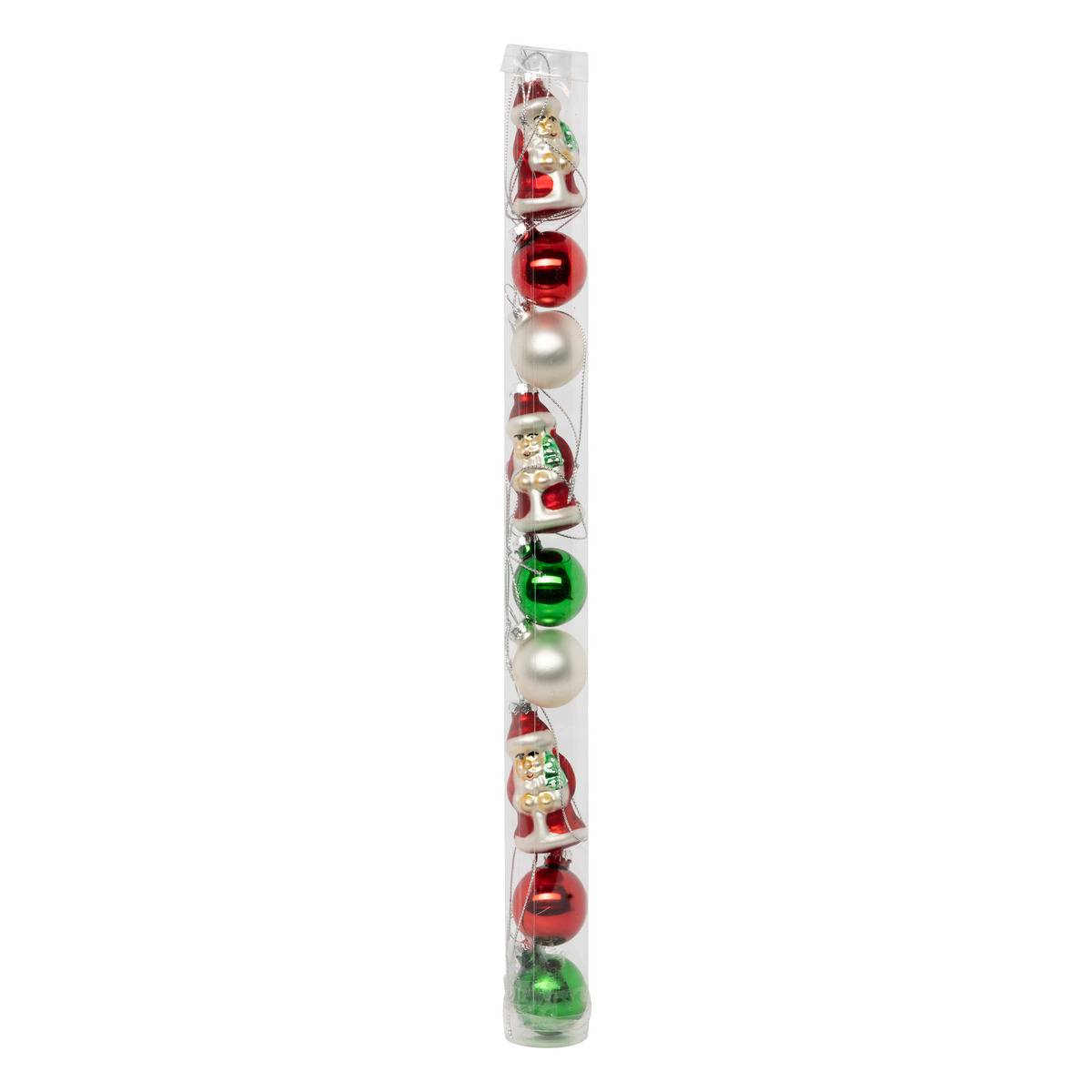 Sujet De Noël Mini En Kit Père Noël Rouge Et Blanc En Verre - Feeric Lights & Christmas