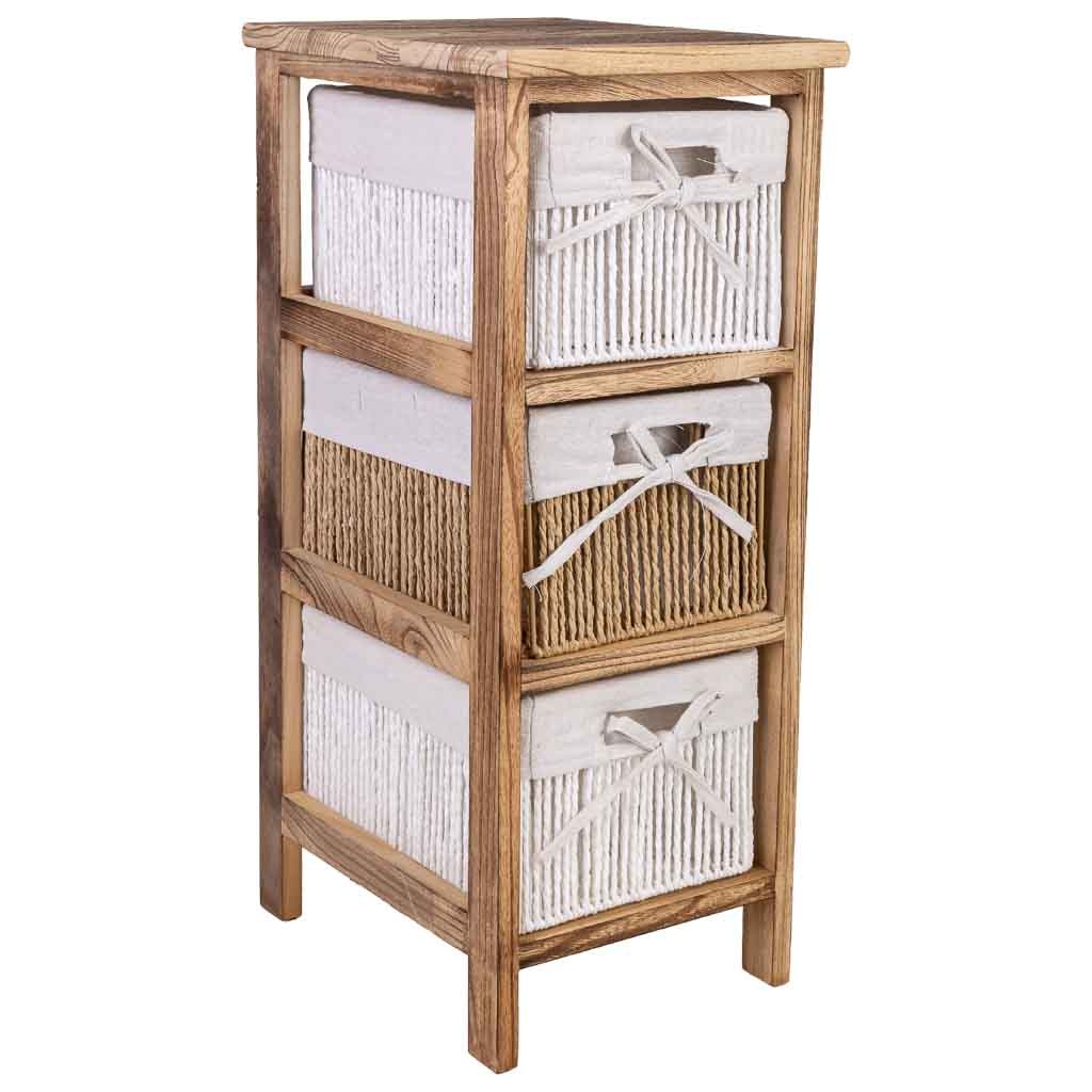 Chiffonnier En Bois Marron 26x32x63 Cm