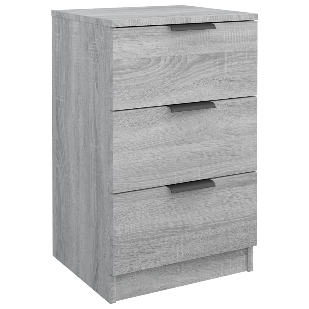 Table De Chevet Avec 3 Tiroirs 40 X 36 X 65 Cm Bois D'ingénierie Dec034639
