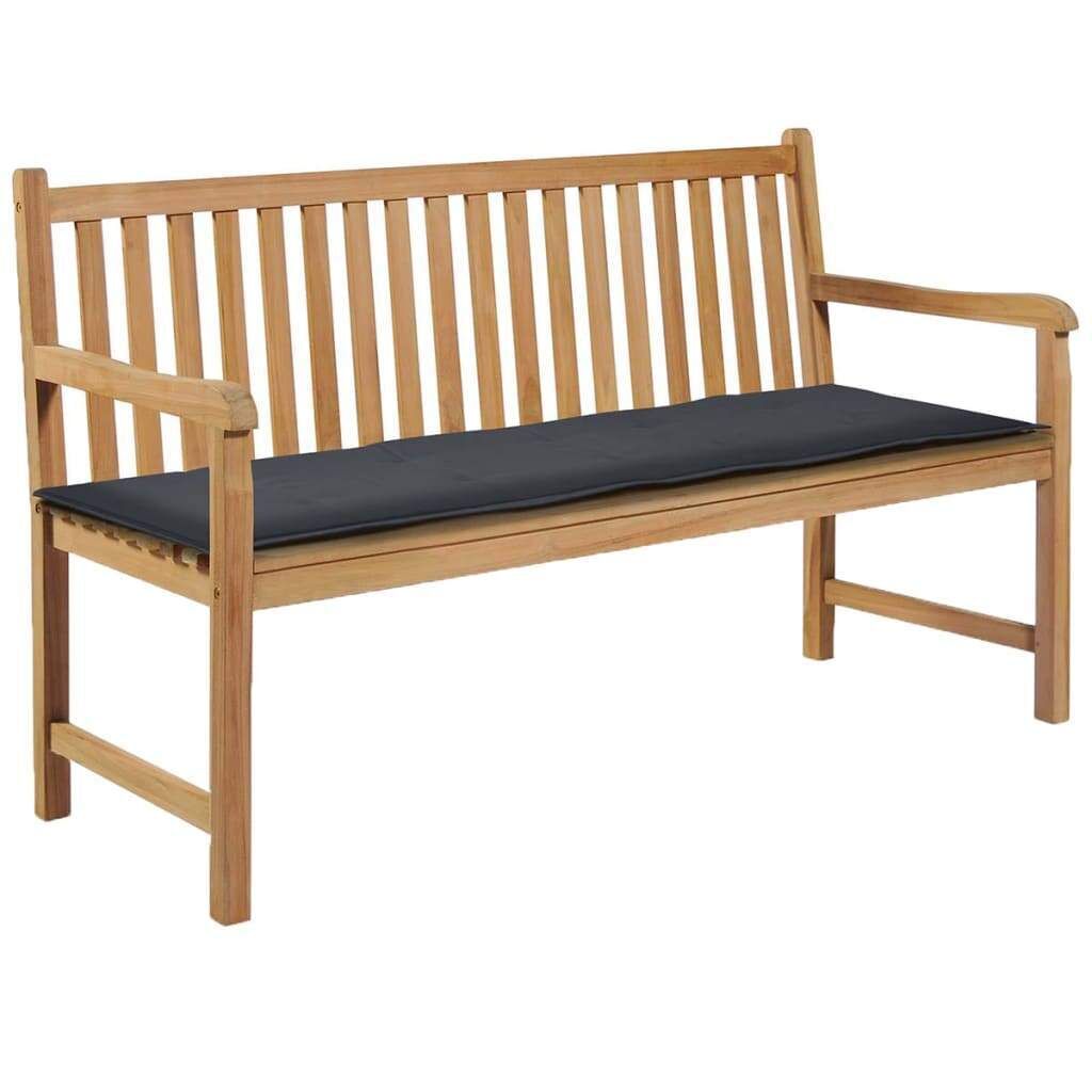 Coussin De Banc De Jardin En Tissu Anthracite 150x50x3 Cm Dec021552