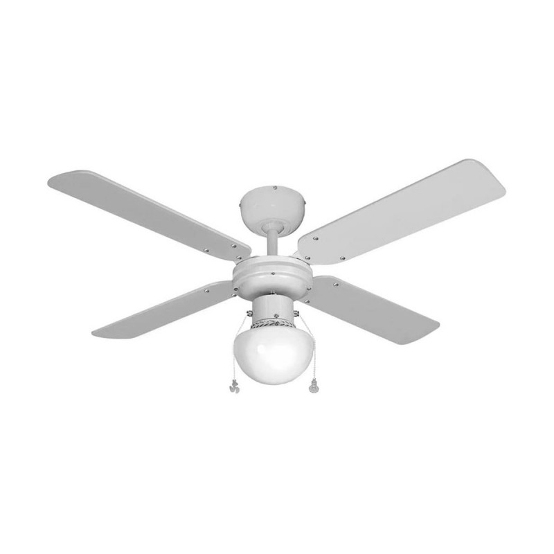 Ventilateur De Plafond Avec Lumière Edm Caribe Blanc 50 W