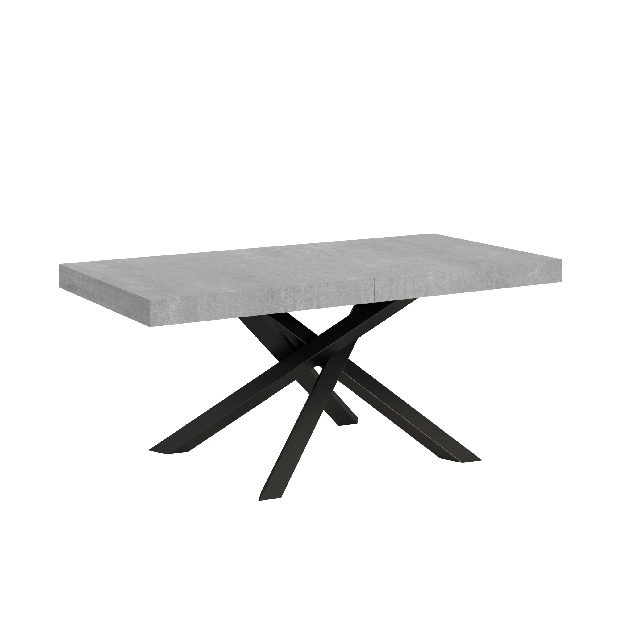Table Extensible 200/304x90 Cm Volantis Béton Avec Pieds Anthracite