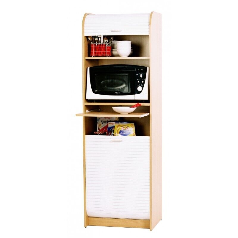 Meuble Colonne De Cuisine Beaux Meubles Pas Chers 6 Niches Hêtre Blanc Mélaminé