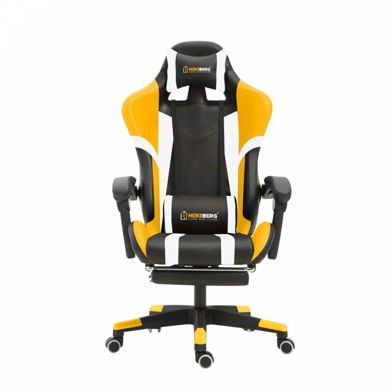 Chaise De Bureau Et Gaming Jaune Herzberg Hg8083-ylw