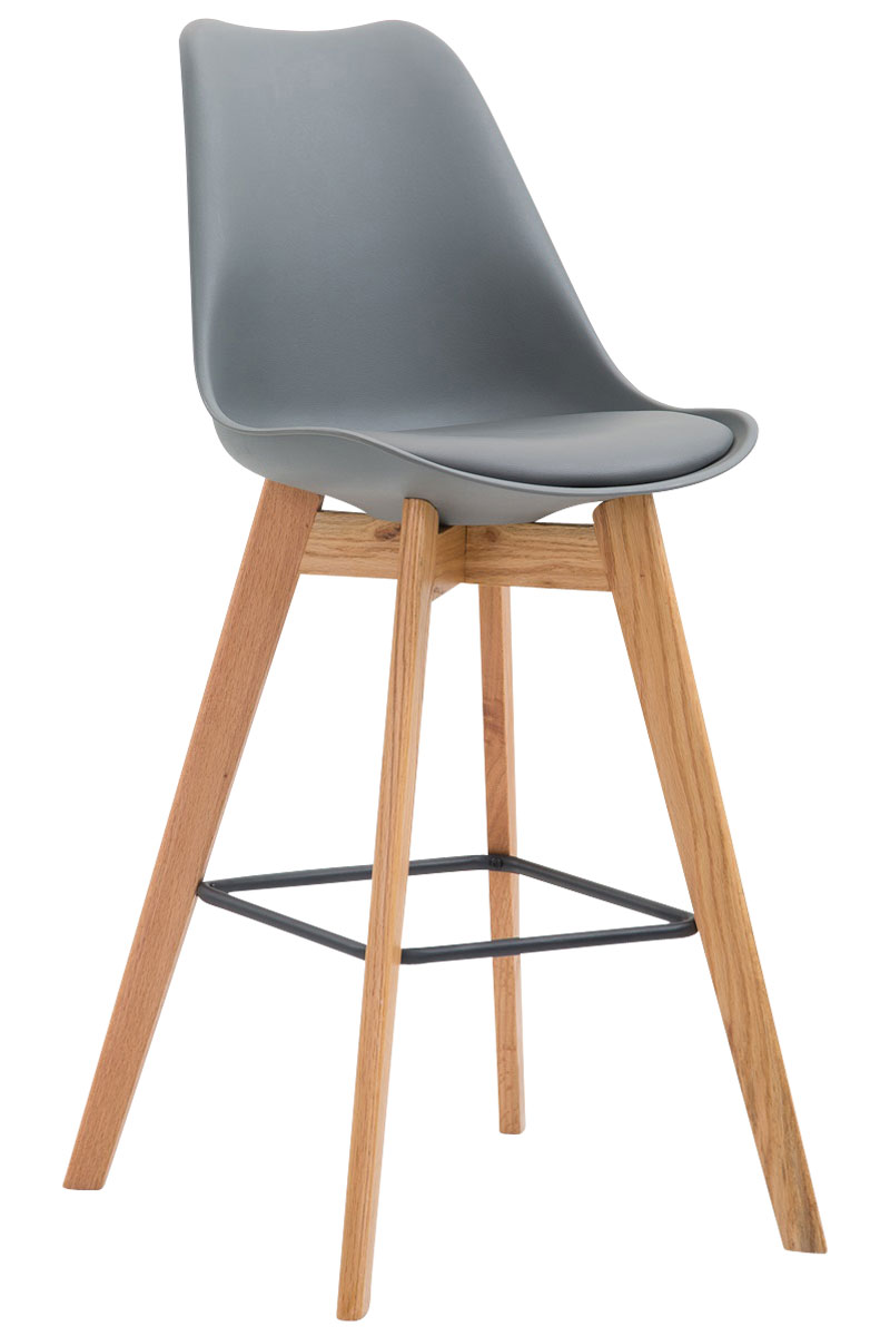Tabouret De Bar Metz Plastique Natura Gris