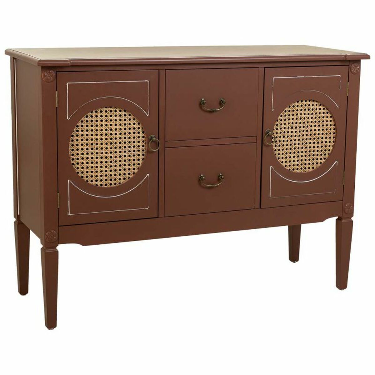 Buffet Alexandra House Living Marron Naturel Rotin Bois D'épicéa 40 X 78 X 106 Cm