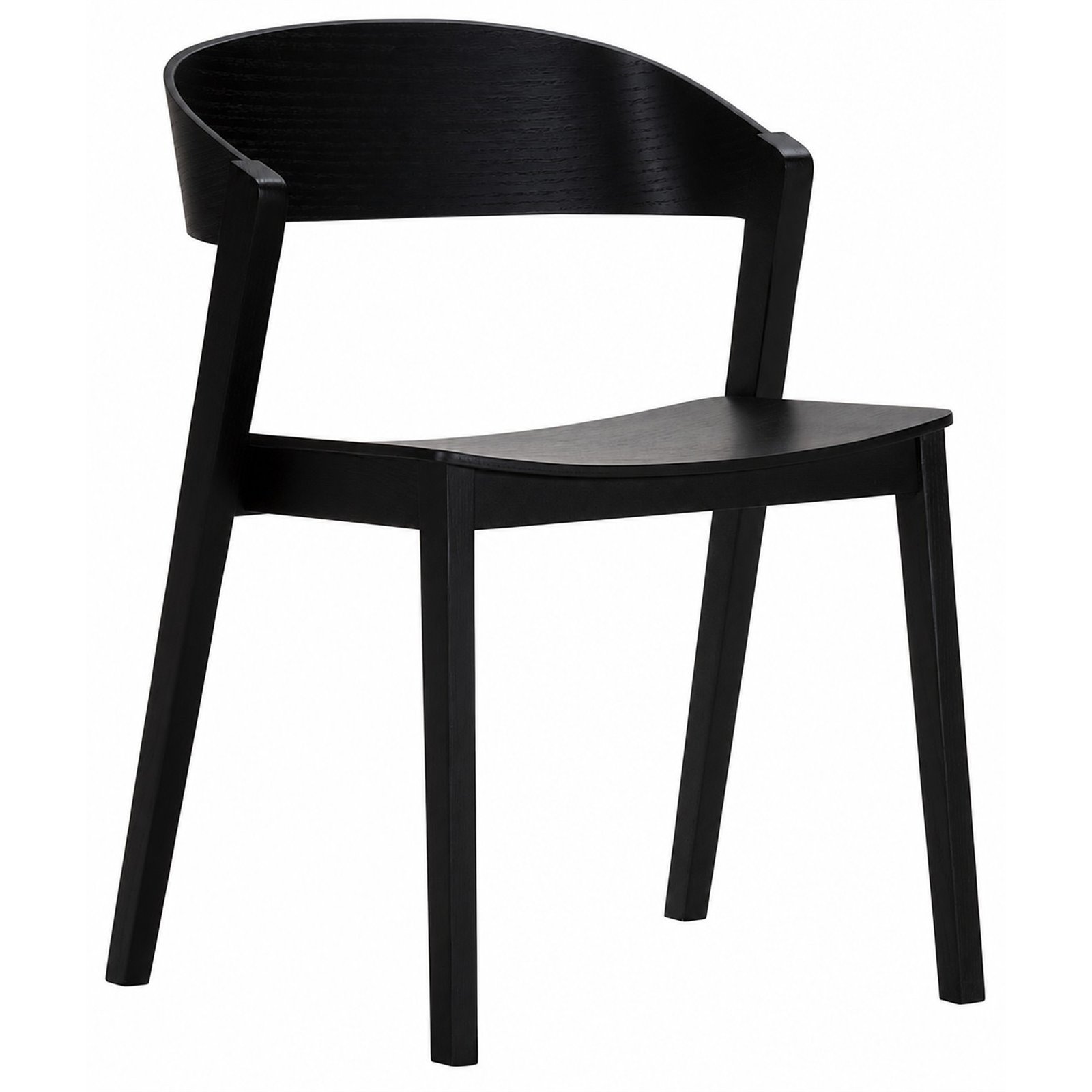 Chaise Noire En Placage De Chêne - Noir