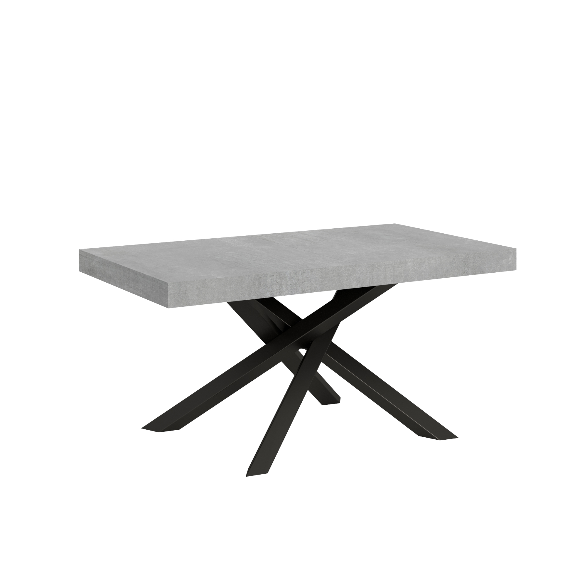 Table Extensible 90x160/420 Cm Volantis Cemento Structure Anthracite