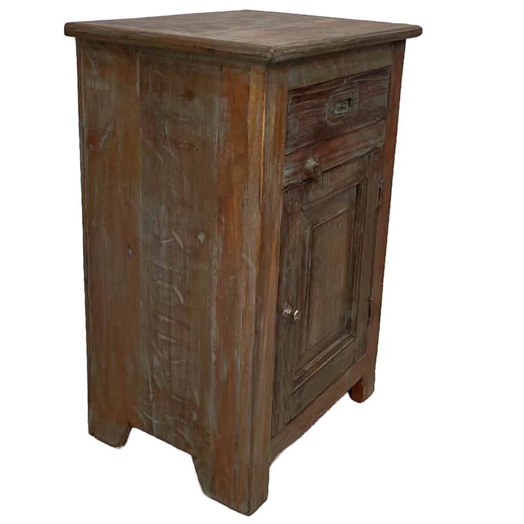 Table De Chevet En Bois Fabriquée À La Main44x35x73h Cm