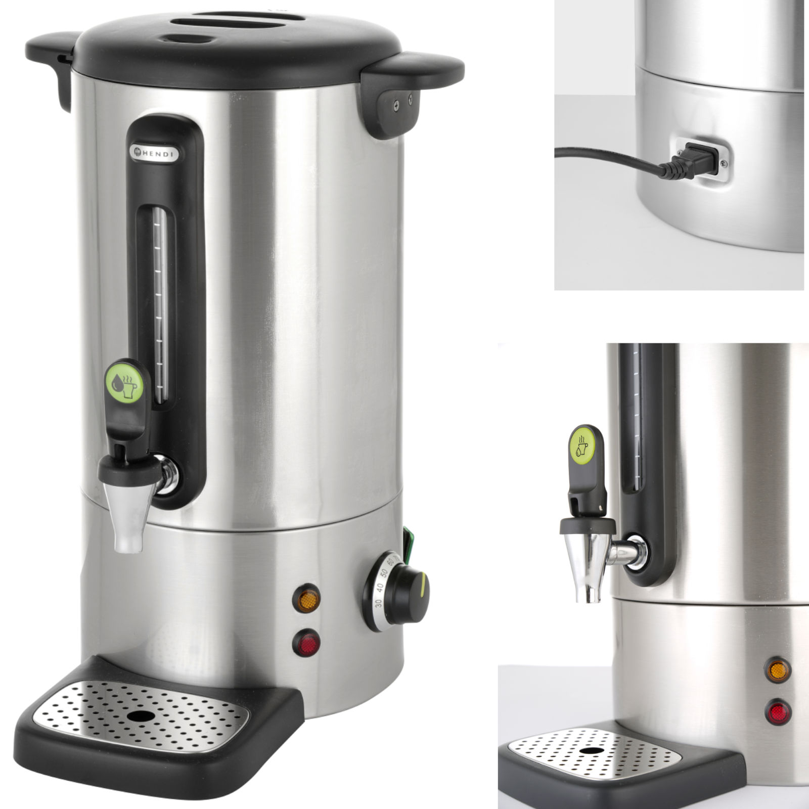 Chauffe-café Avec Robinet Anti-goutte, Acier, Concept Line, 10 L - Hendi 211410