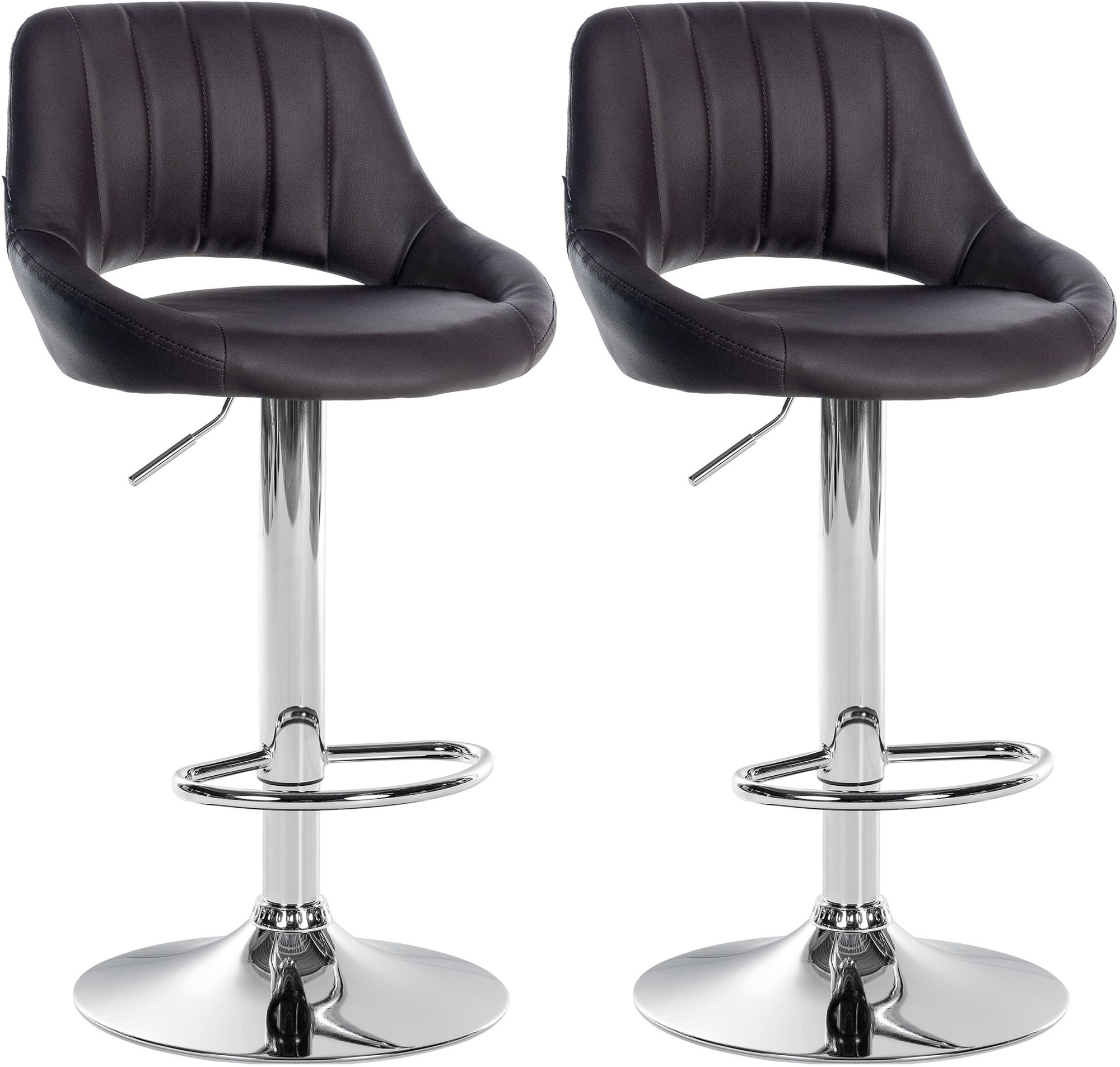 Lot De 2 Tabourets De Bar Milet Simili Cuir C Brun