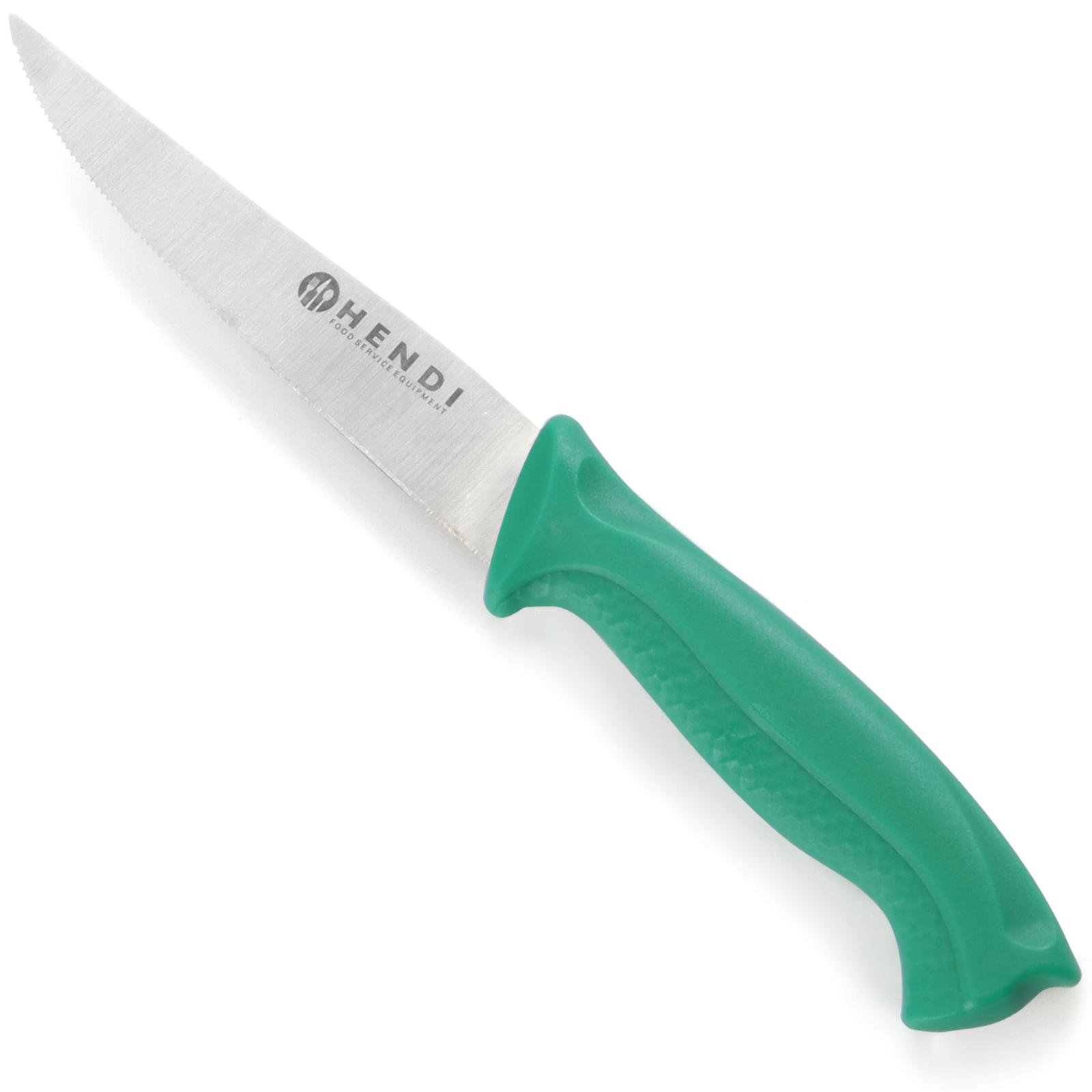 Couteau Dentelé Pour Légumes Et Fruits Haccp 205 Mm - Vert - Hendi 842119