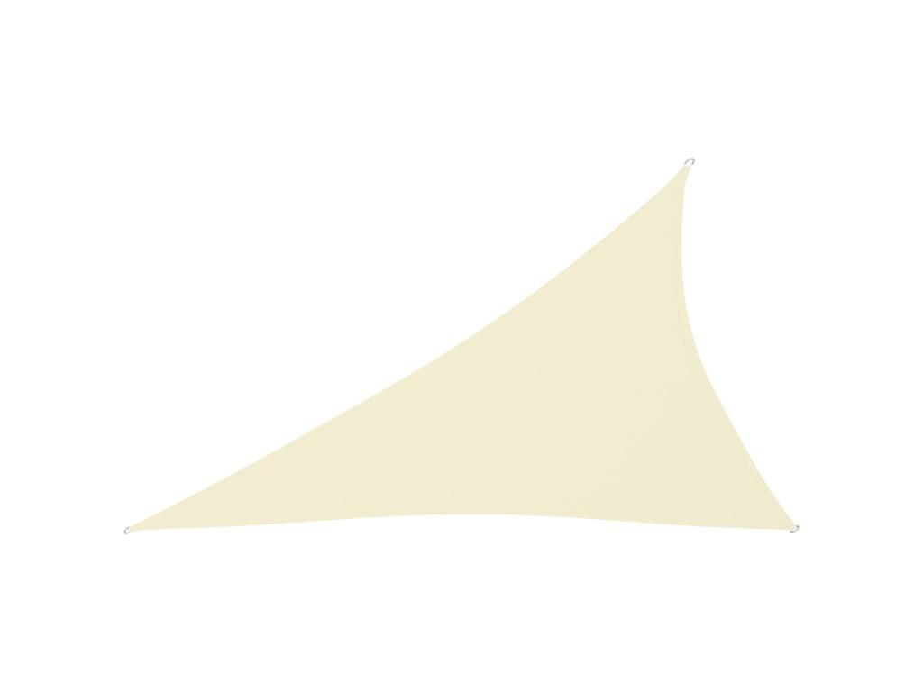 Voile Toile D'ombrage Parasol Tissu Oxford Triangulaire 4 X 5 X 6,4 M Crème 02_0009899