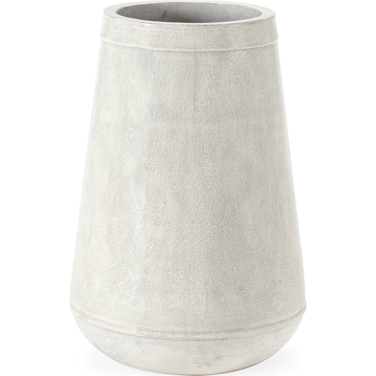 Cache Pot Design Blanc Terrazzo En Fibres Ciment Pour Intérieur Extérieur - Blanc Terrazzo Effet Marbré