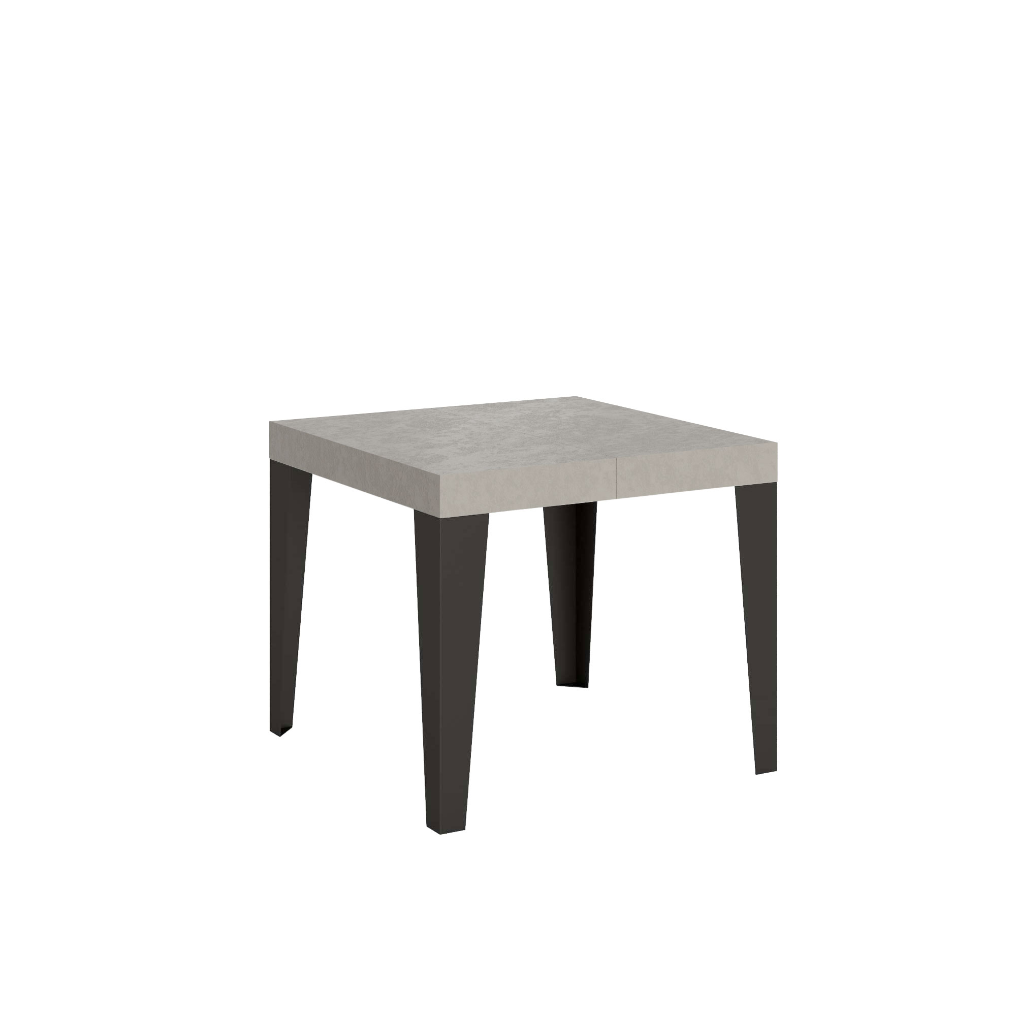 Table Extensible 90/246x90 Cm Pieds Anthracite Cachemire Flame