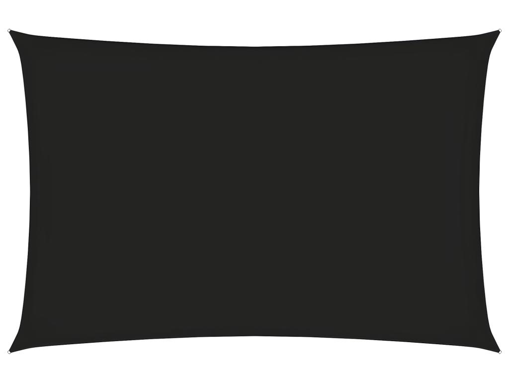 Voile D'ombrage Parasol Tissu Oxford Rectangulaire 2 X 4 M Noir 02_0009611