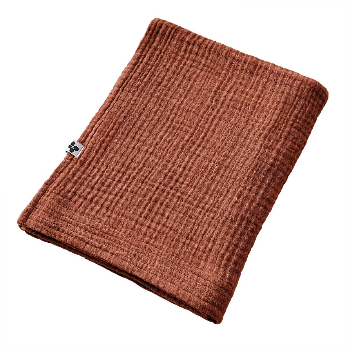 Ourea - Serviette De Bain 90x150cm Gaze De Coton Terracotta