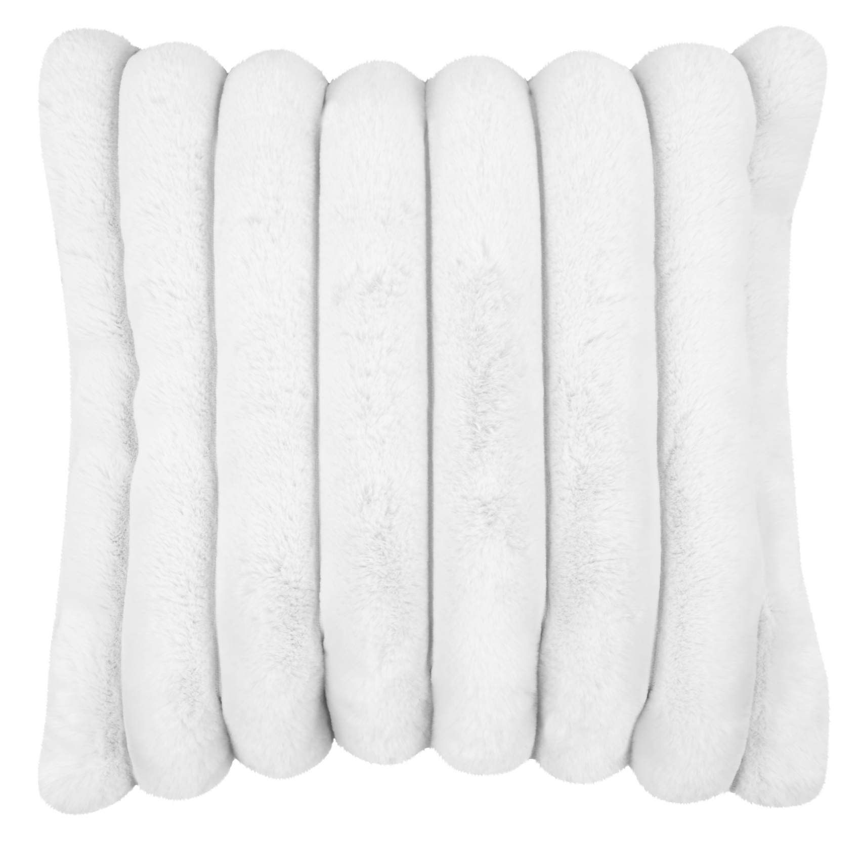 Coussin En Imitation Fourrure Ultra Douce À Bandes