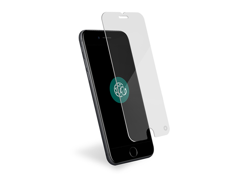 Protection D'écran En Verre Pour Iphone Se 2022/se/8/7/6s/6 Plat Original Transparent Force Glass