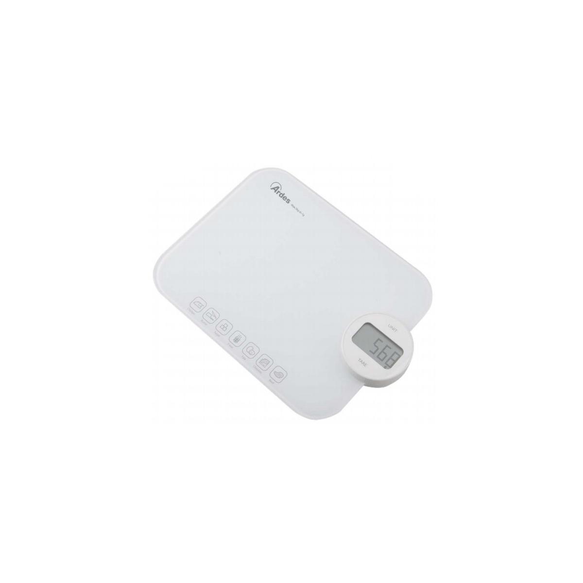 Ardes Ar1pabfc Escabeaux De Cuisine Balance De Ménage Électronique Blanc Comptoir Rectangle