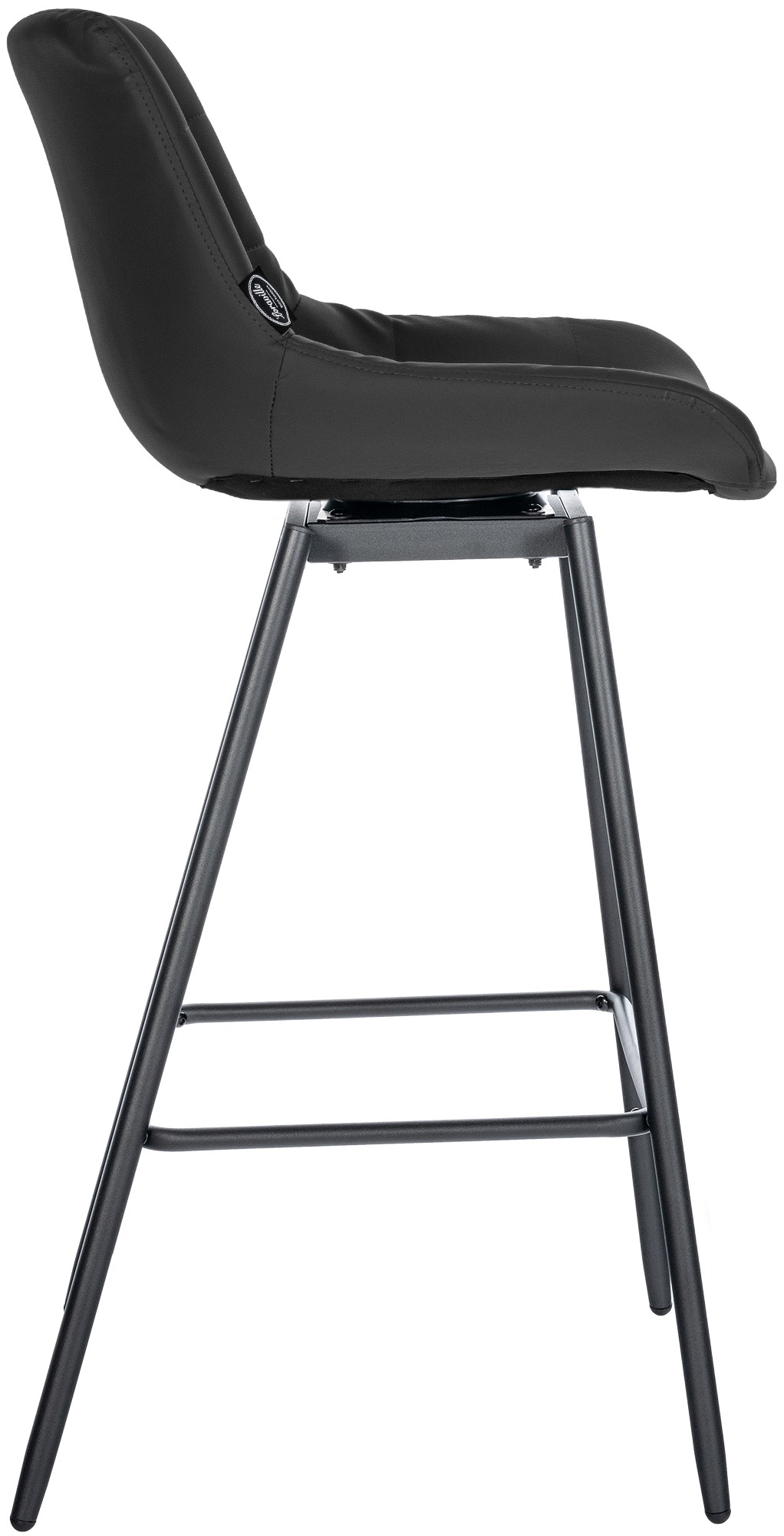 Tabouret De Bar Pivotant Weston Simili Cuir Noir