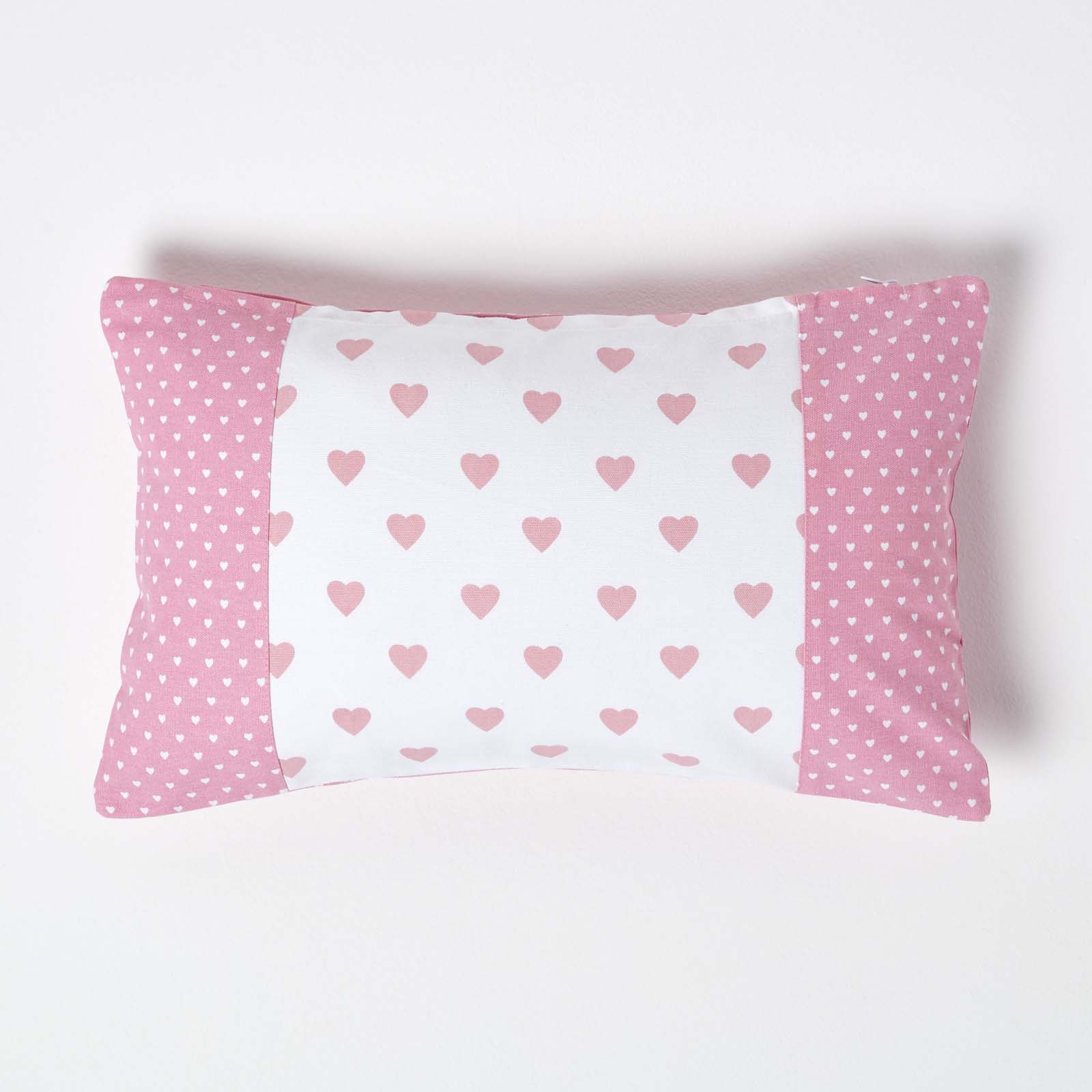 Housse De Coussin Rose À Imprimé Coeur, 30x50cm - Homescapes