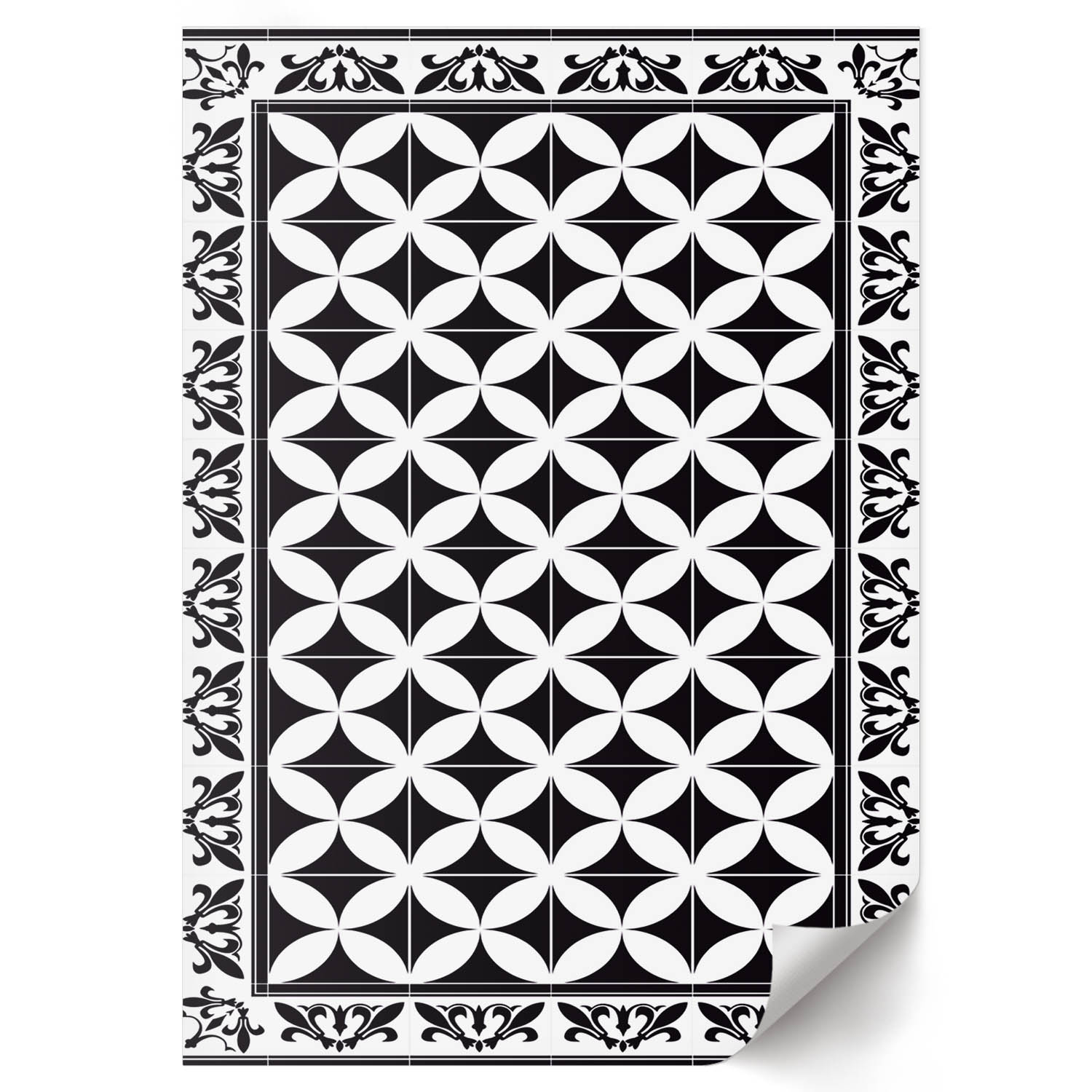 Tapis Vinyl Universel Gris Pour Salon 80x120 Cm