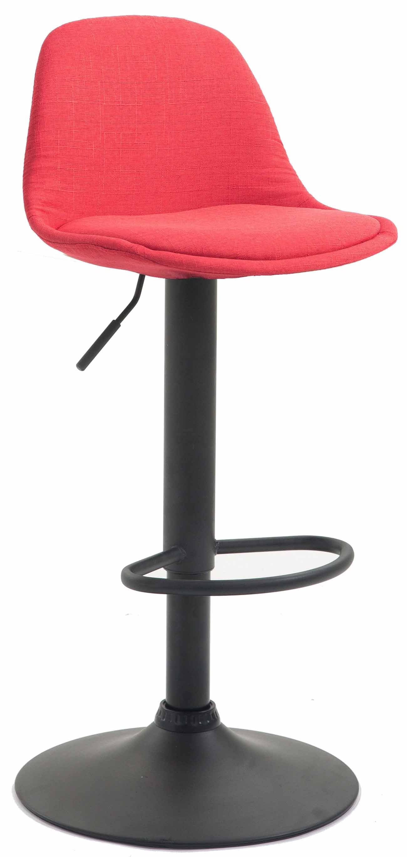 Tabouret De Bar Kiel Tissu Noir Rouge