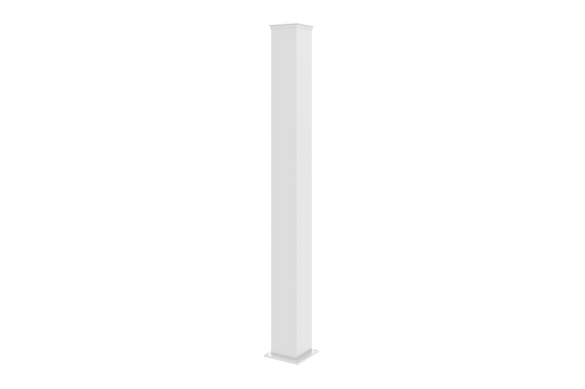 Casanoov Poteau Eifel 15x15 En Aluminium H.166 Cm - Blanc Mat