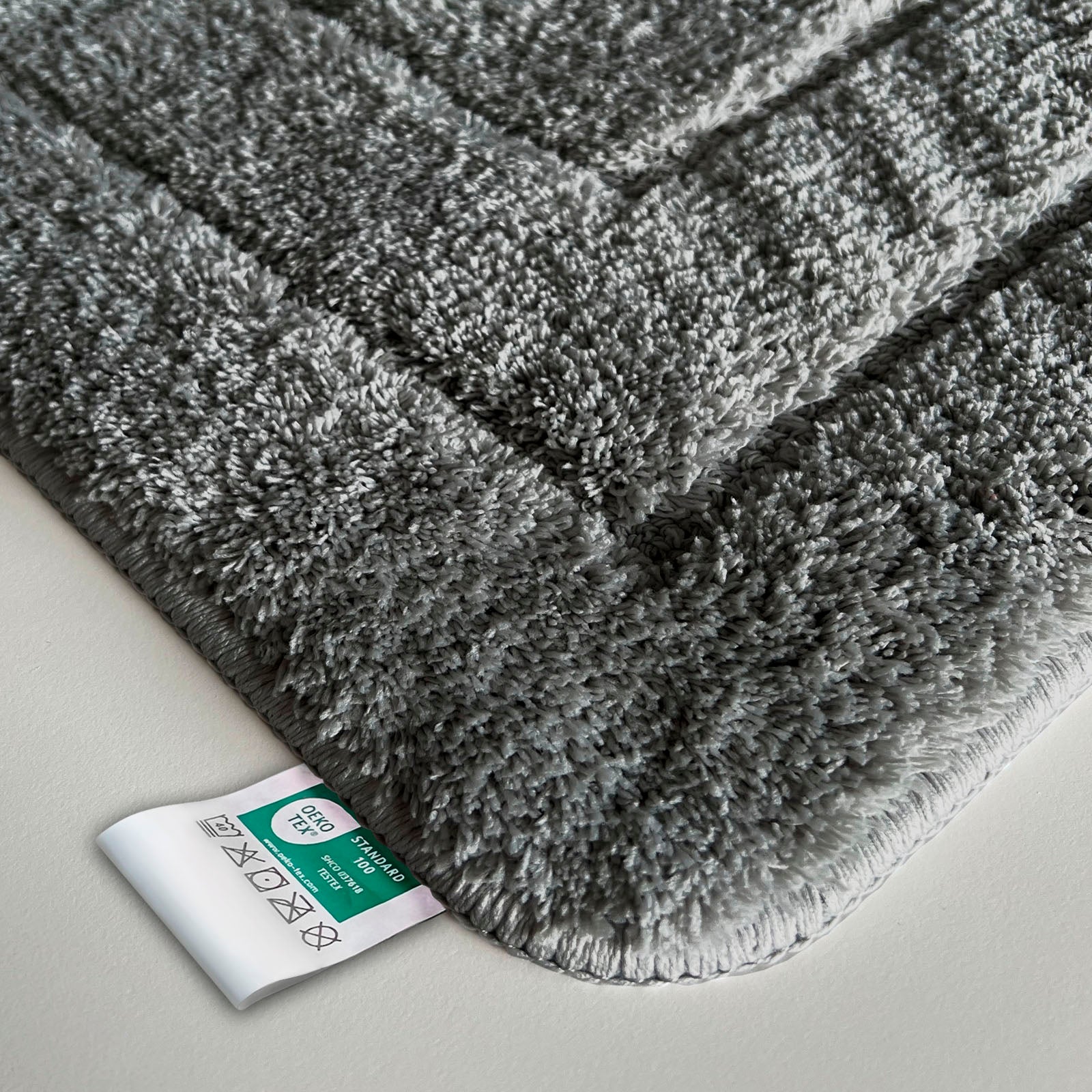 Tapis De Bain Atlantis, Oeko-tex®- Standard 100, Gris Foncé, 70 X 120 Cm