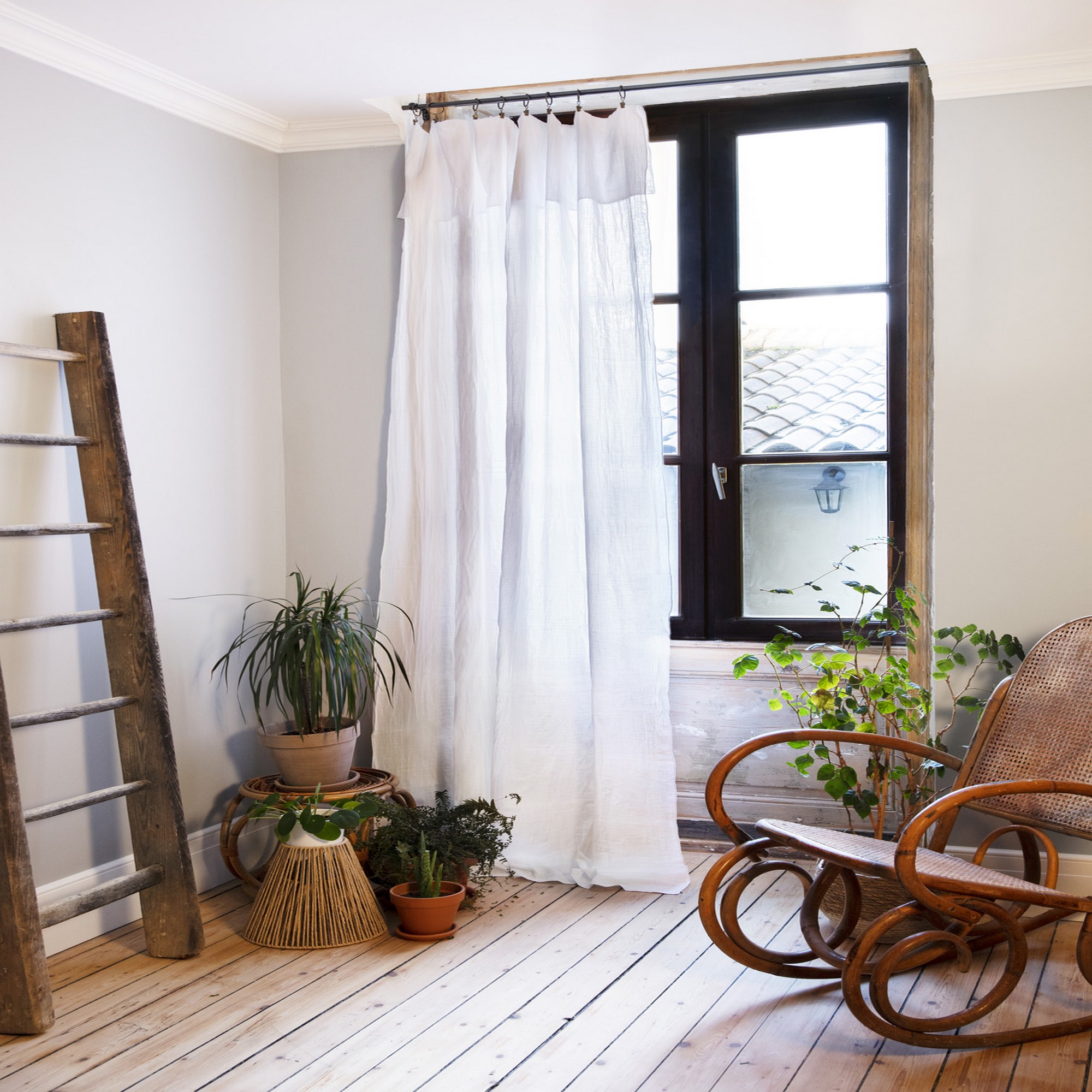 Rideau Ajustable 140x300 Cm Gaze De Coton Chantilly