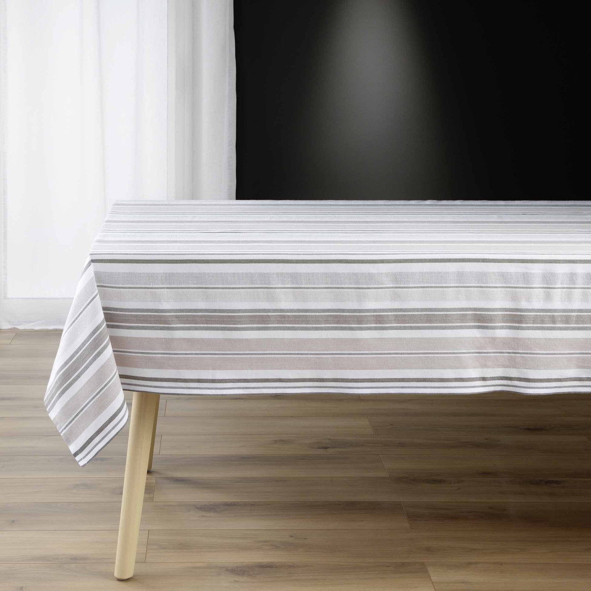 Nappe Imprimé "melina" 140x240cm Gris