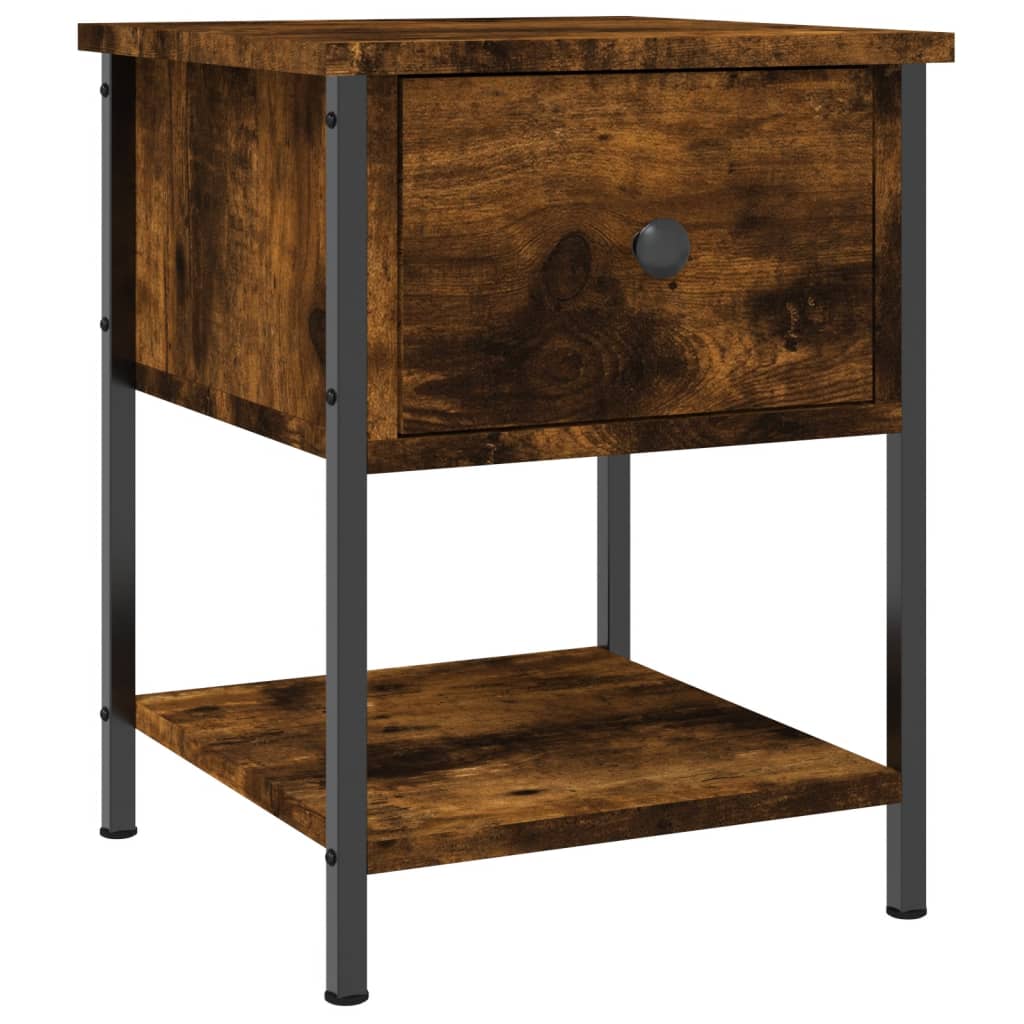 Table De Chevet Avec Tiroir Et Étagère 34 X 35,5 X 45 Cm Bois Dec033540